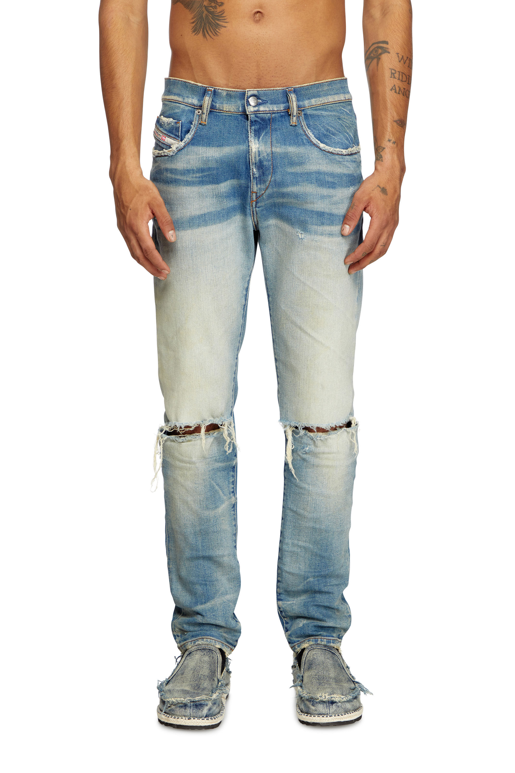 Diesel - Male's Slim Jeans 2019 D-Strukt 09L28, ミディアムブルー - 3