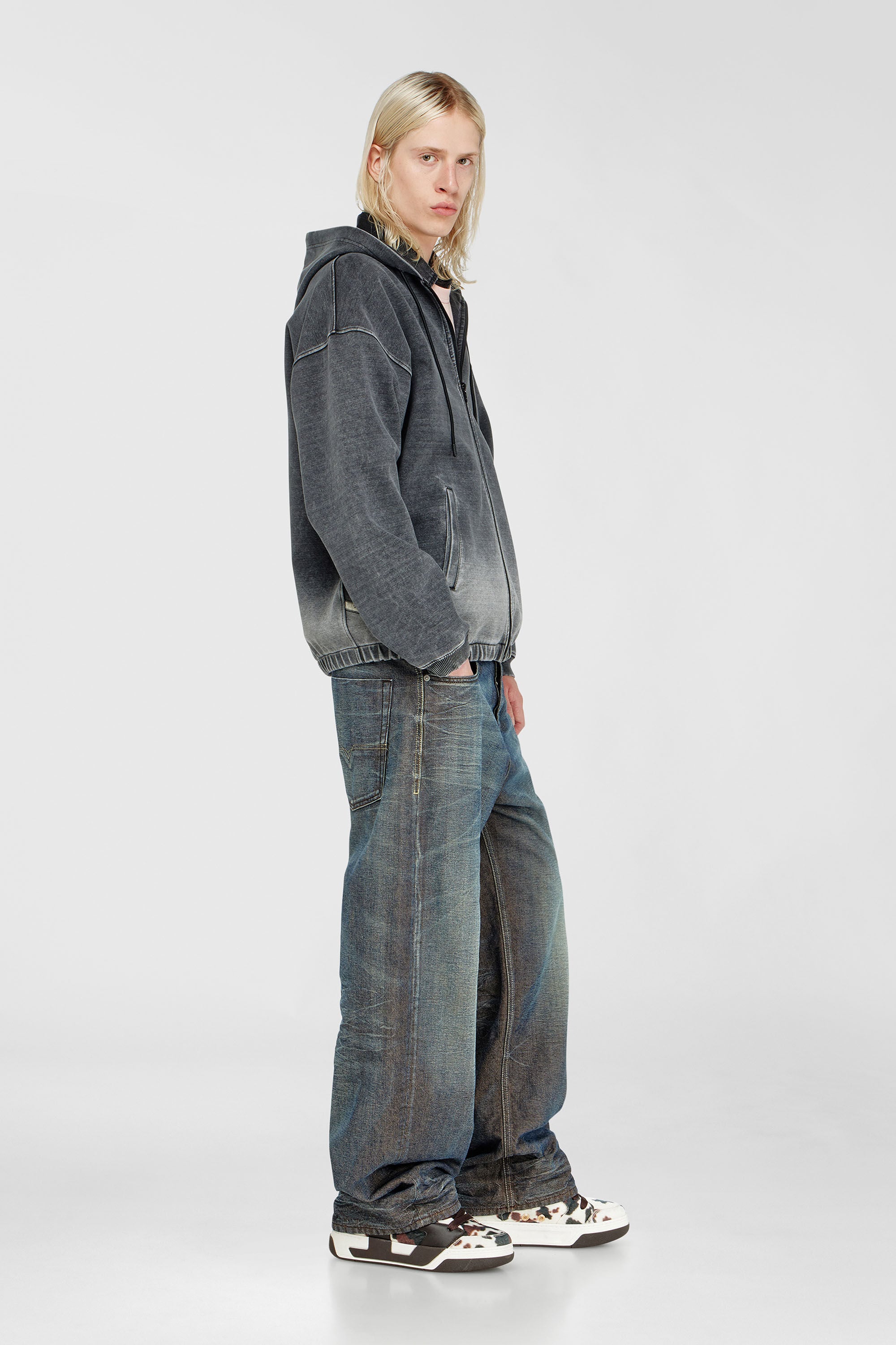 Diesel - Unisex's Relaxed Jeans 1997 D-Enim-M 007EM, ダークブルー - 2