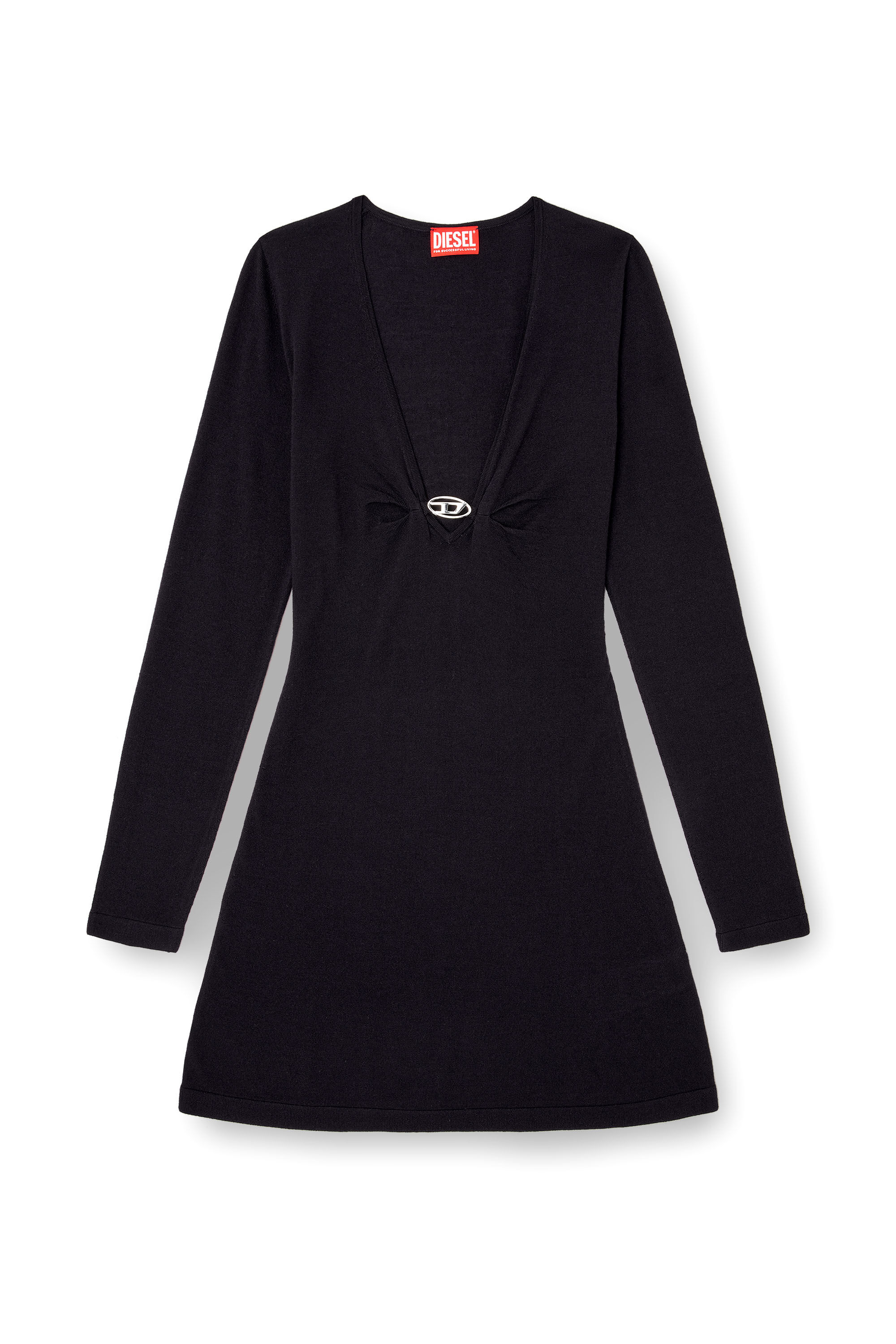 DIESEL ミニトレス MPLACKYA174540JQAB 81E M-PLACKY Long sleeved knitted dress｜ブルー｜ウィメンズ｜DIESEL