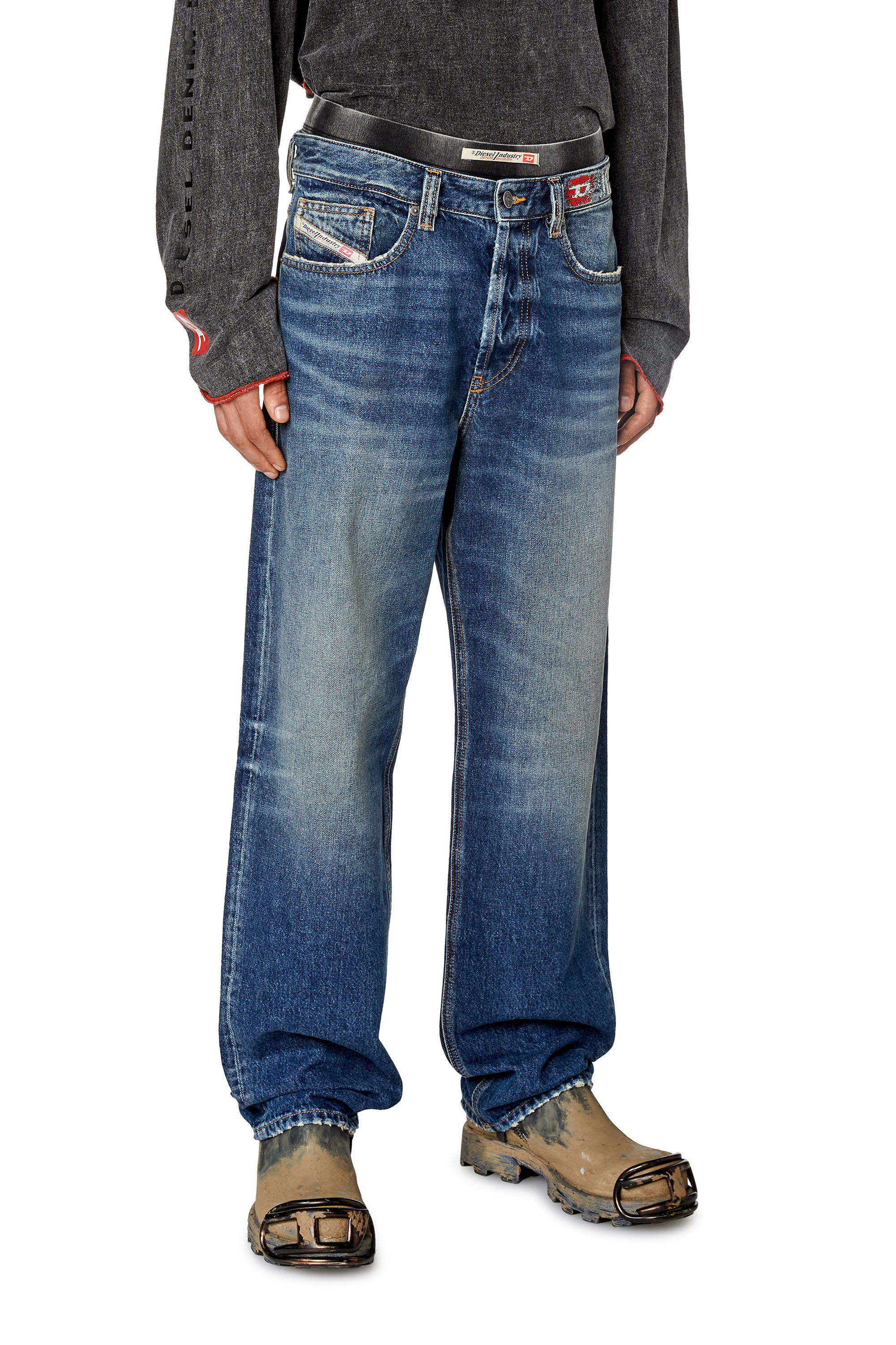 Diesel - Straight Jeans 2010 D-Macs 09H02, ミディアムブルー - Image 3