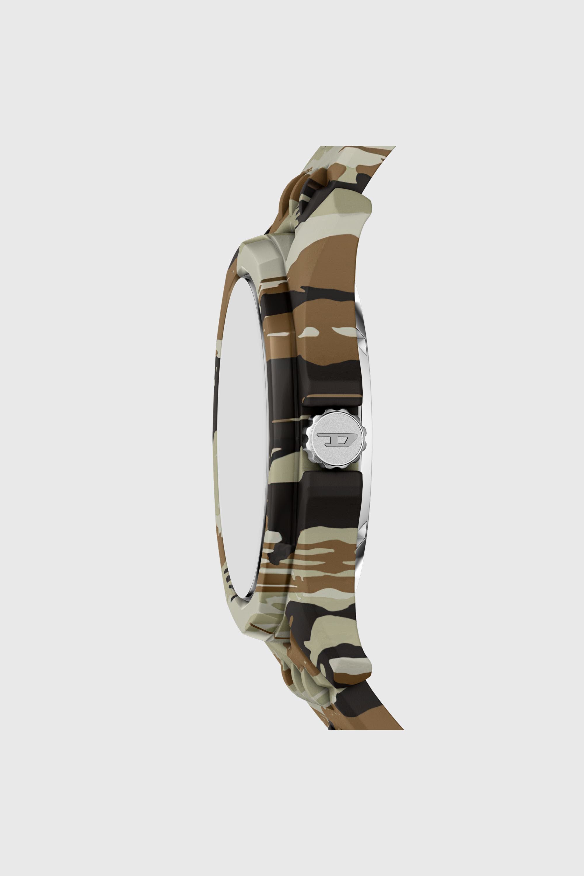 Diesel - DZ2242 WATCH, Male's Stinger camo silicone watch in ブラウン/グリーン - 3