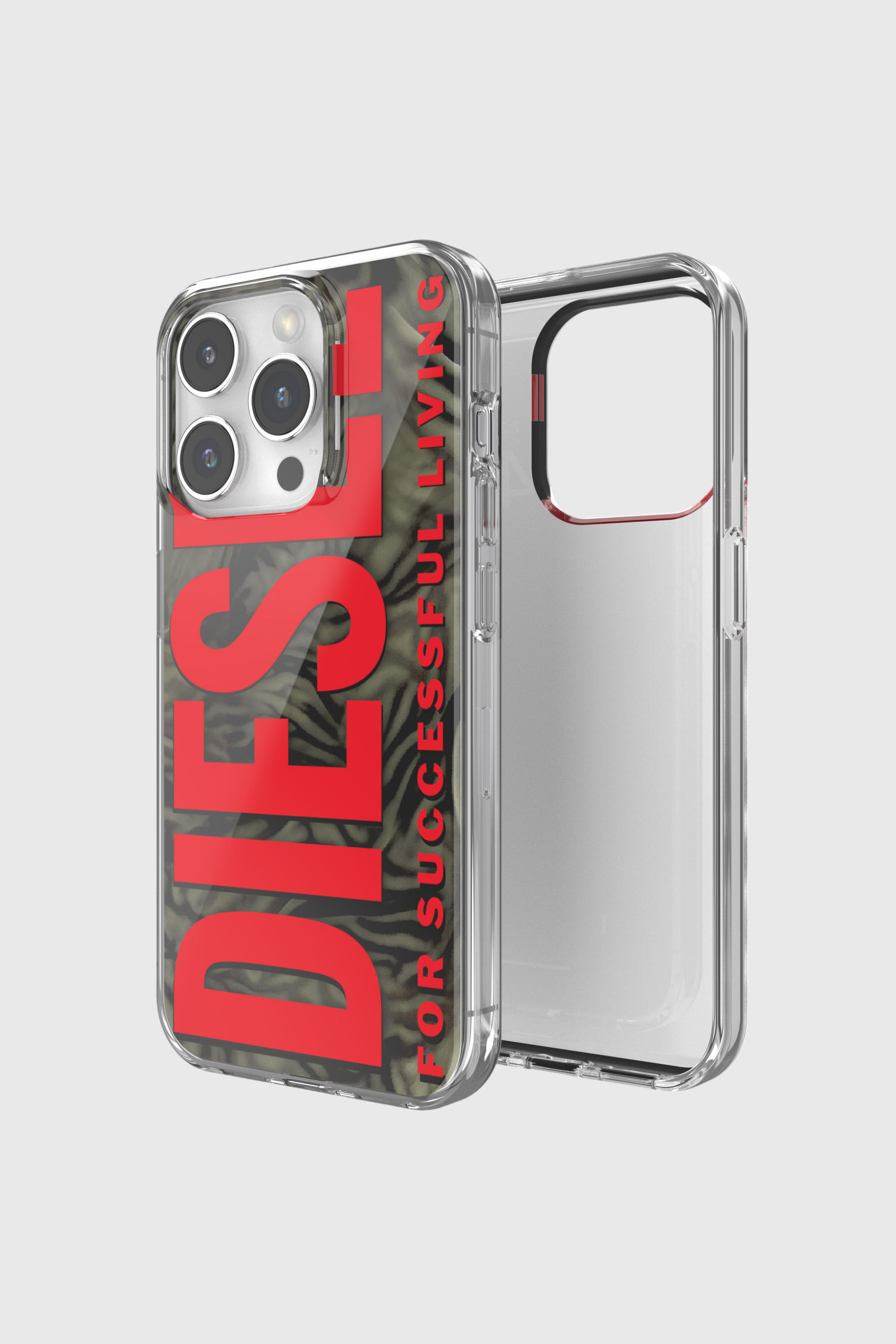 Diesel - 60048 AOP CASE, Unisex's iPhone 15 Pro in レッド/グリーン - 1