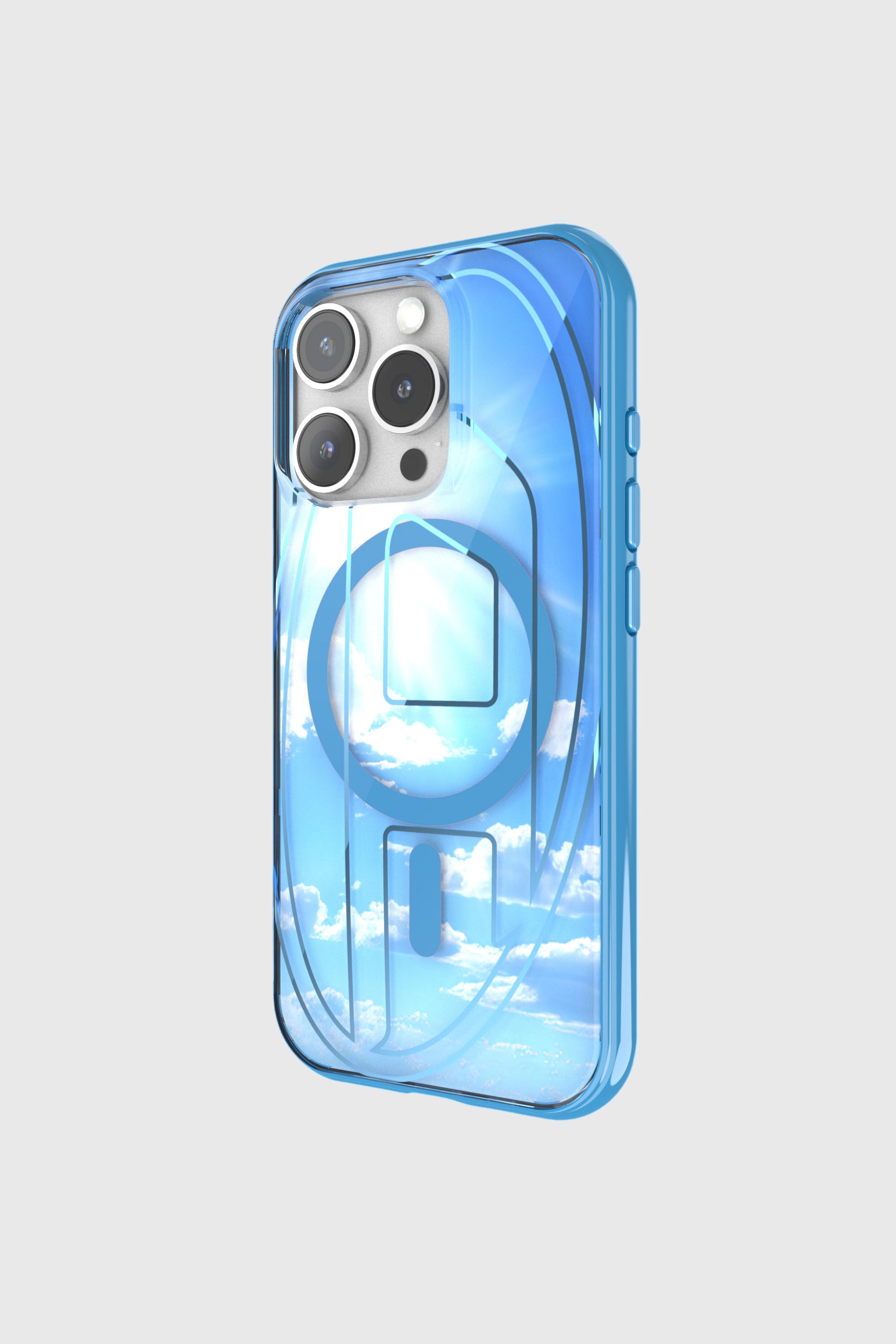 Diesel - 60253 AOP CASE, Unisex's Oval D Case with Magsafe iPhone 16 Pro in アジュール - 3