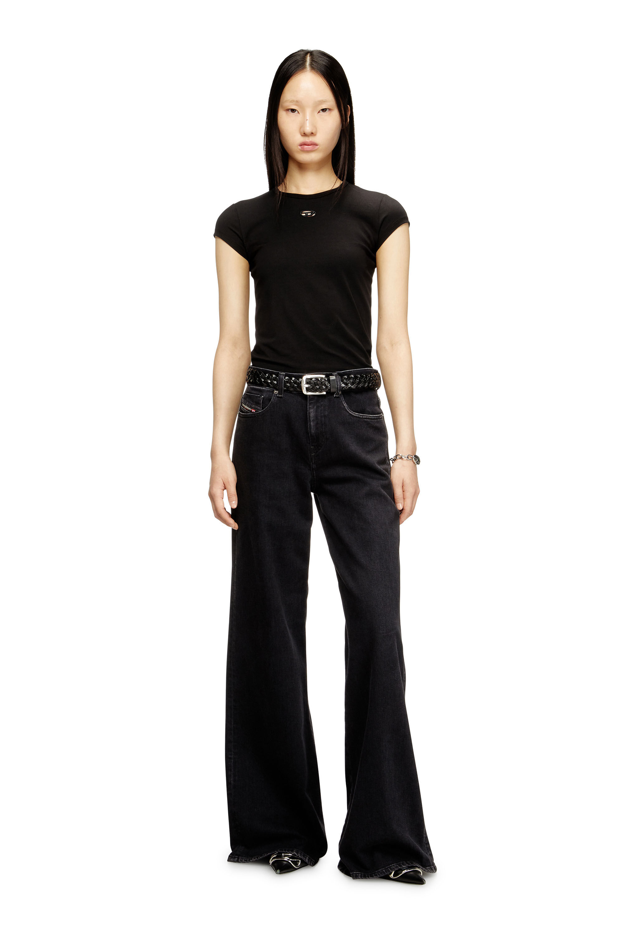 新品【DEA】ディアドレスSサイズ4611 T-ANGIE-OD 半袖トップ｜ブラック｜ウィメンズ｜DIESEL