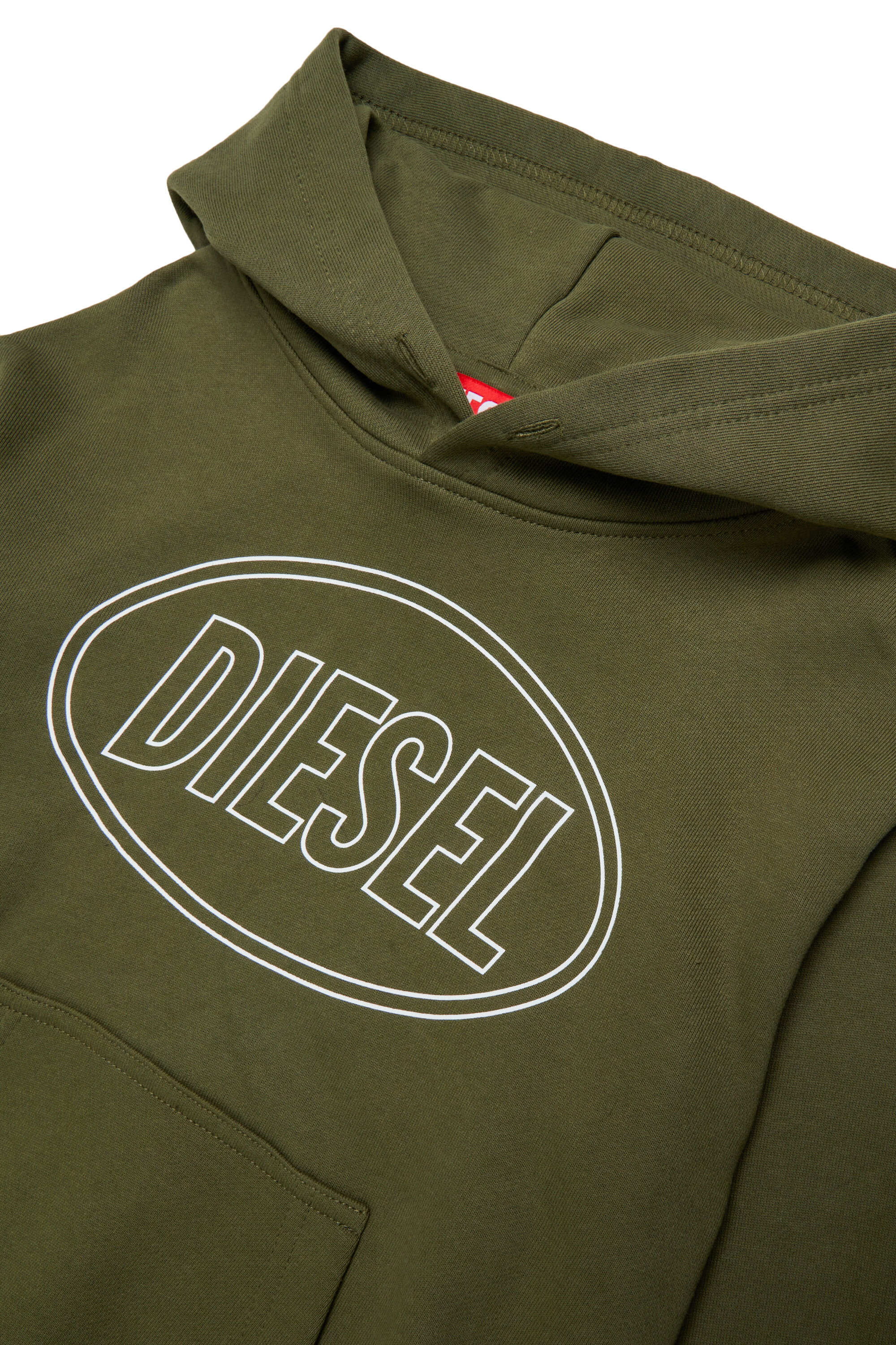 【Hiro】DIESEL　L-CARRSY　レザーパーカー　グリーン DIESEL】ロゴ ジップパーカー グリーン / 送料無料 (DIESEL/パーカー
