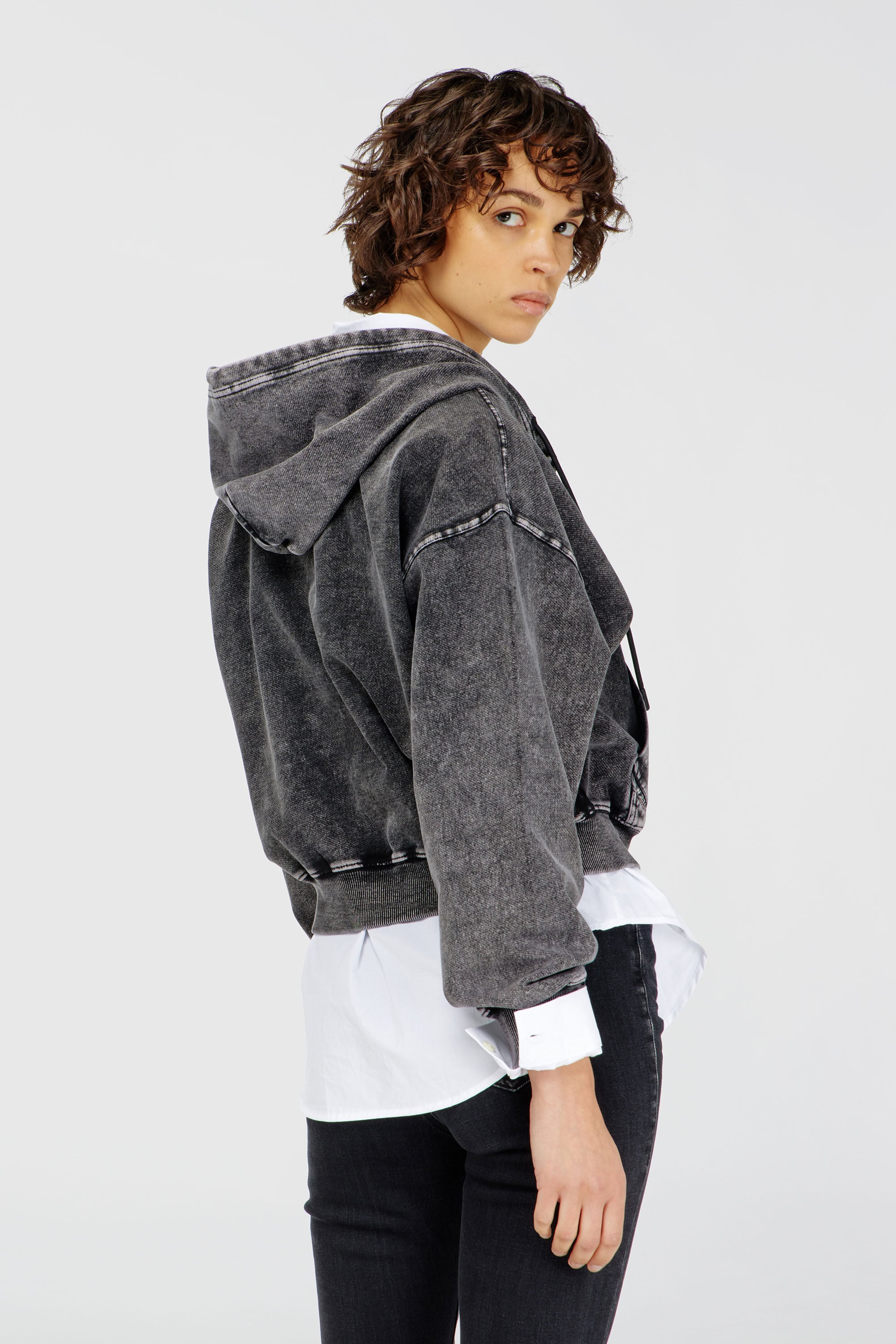 Diesel - F-ELYCY-AA2, Female's ジップアップパーカー in グレー - 4