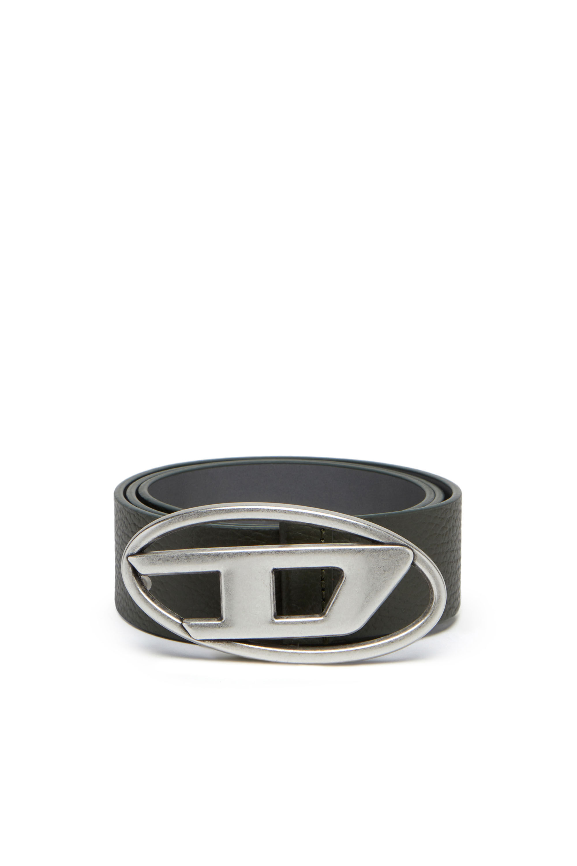 Diesel - B-1DR REV, Male's カウレザーリバーシブルベルト in ミリタリーグリーン - 1