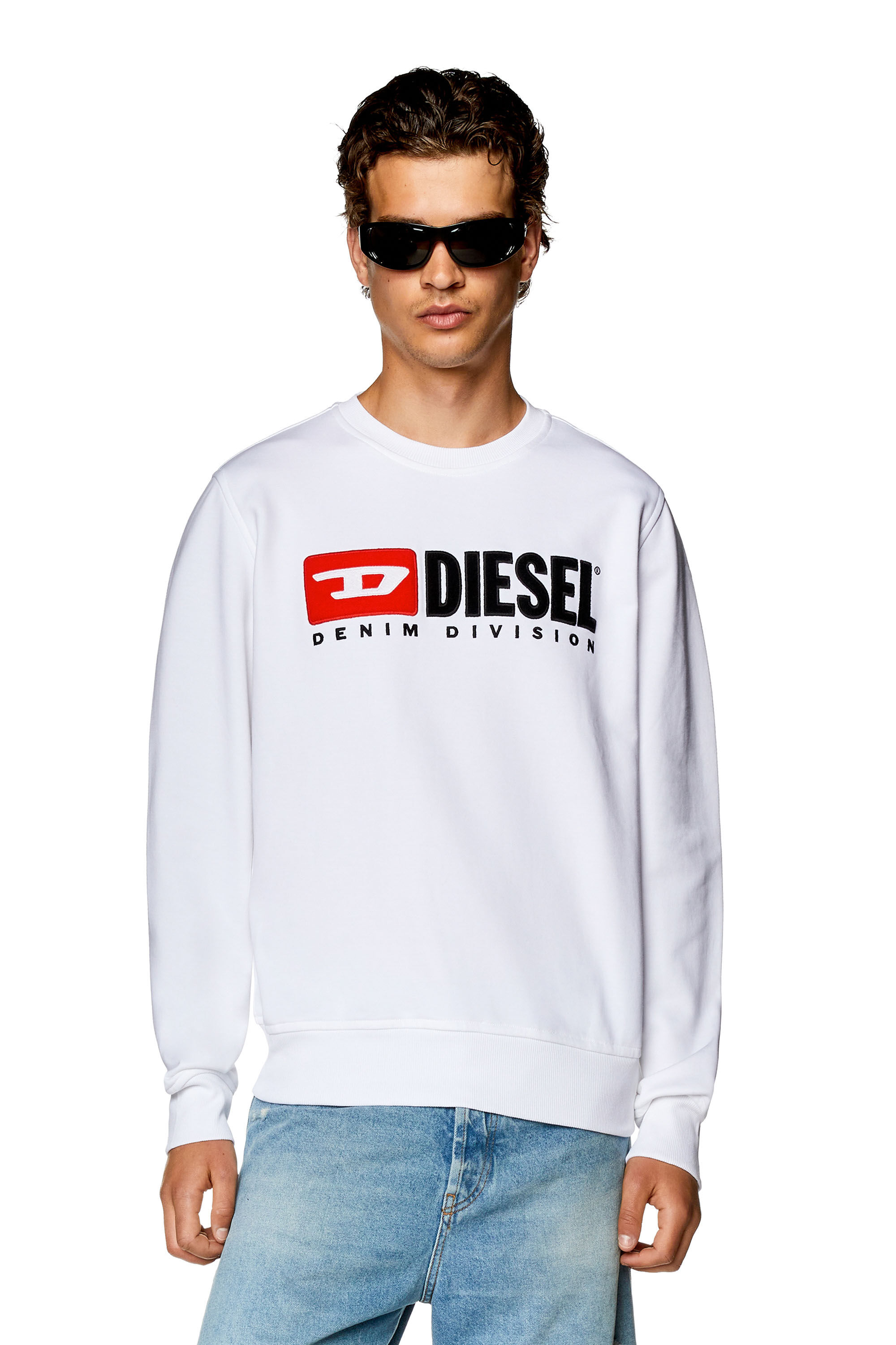 Diesel - S-GINN-DIV, Male's スウェット トップス in ホワイト - 3