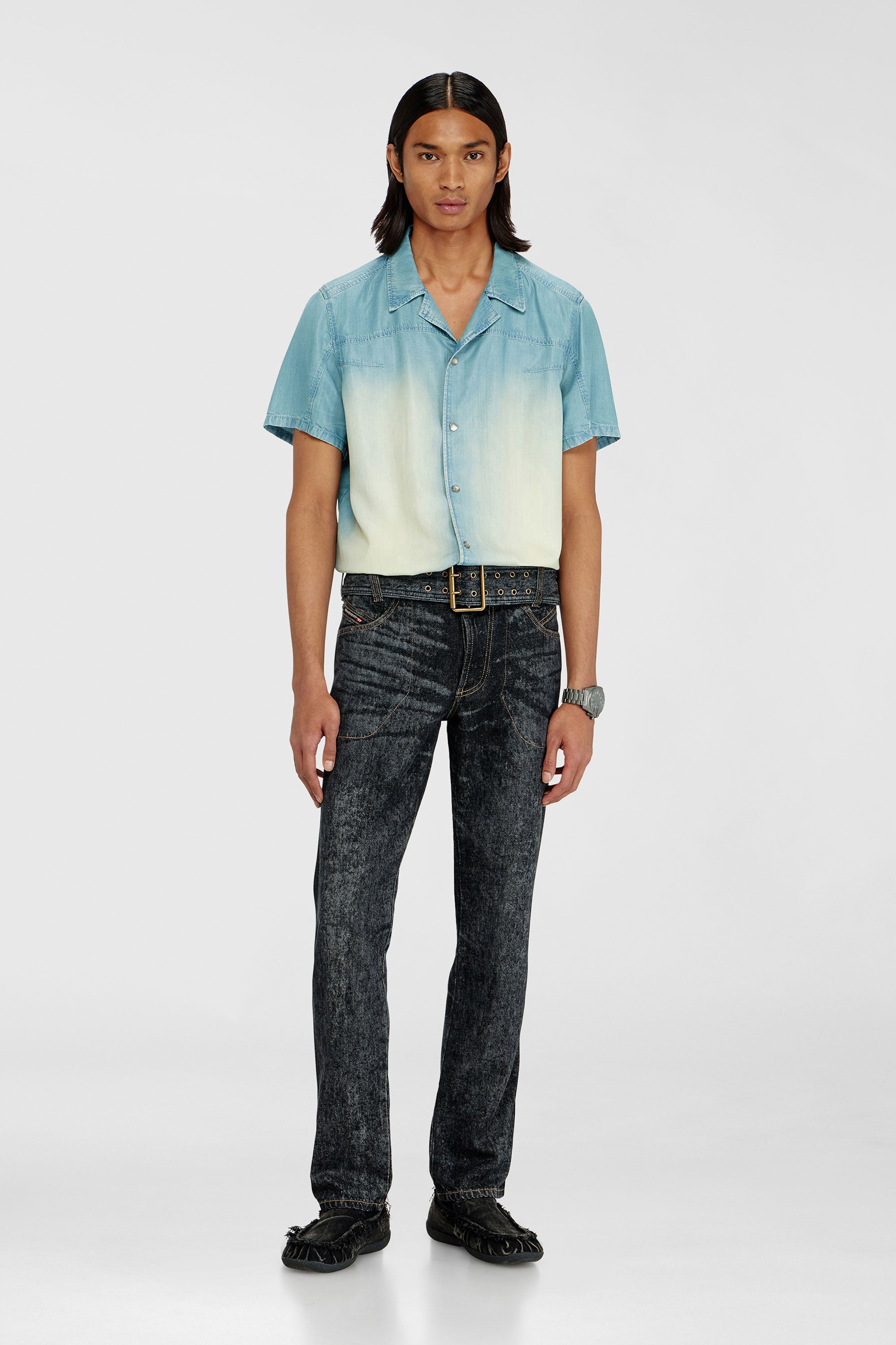 Diesel - Male's Slim Jeans D-Villus 09Q24, ブラック/ダークグレー - 1