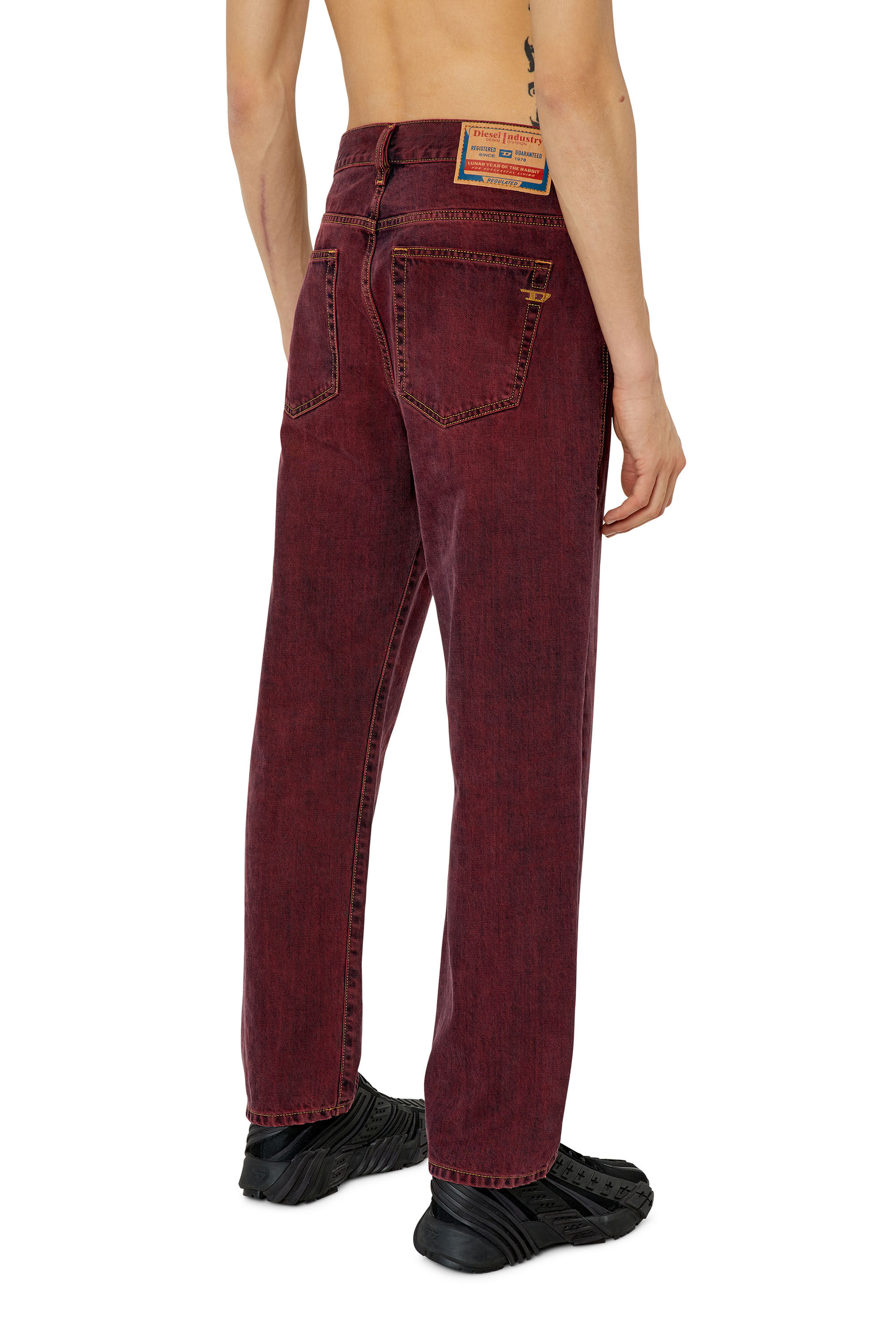 Diesel - Straight Jeans 2020 D-Viker 09H01, Unisex's ストレート Jeans - 2020 D-Viker in バーガンディー - 5