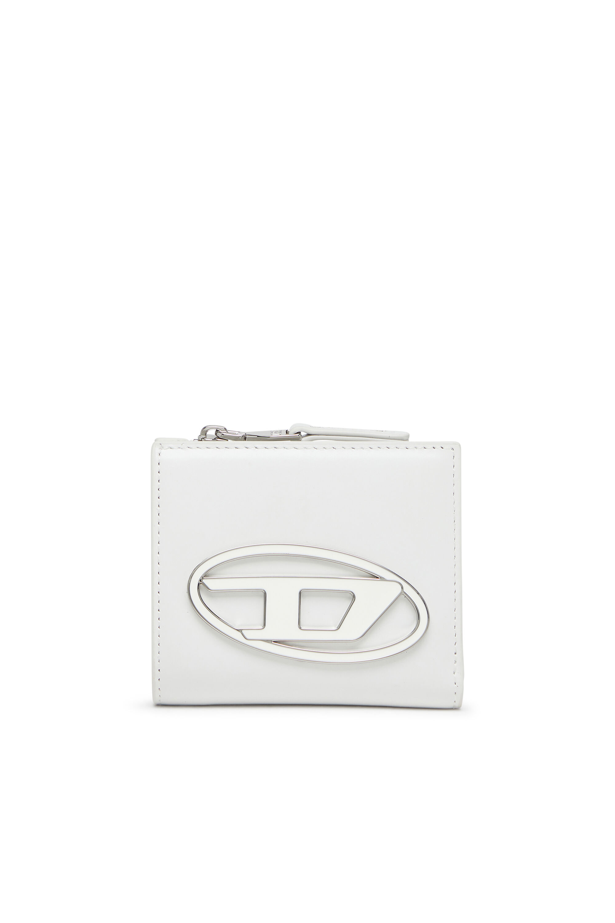 Diesel - 1DR BI FOLD ZIP L, Female's Bi-fold wallet in leather in ホワイト - 1