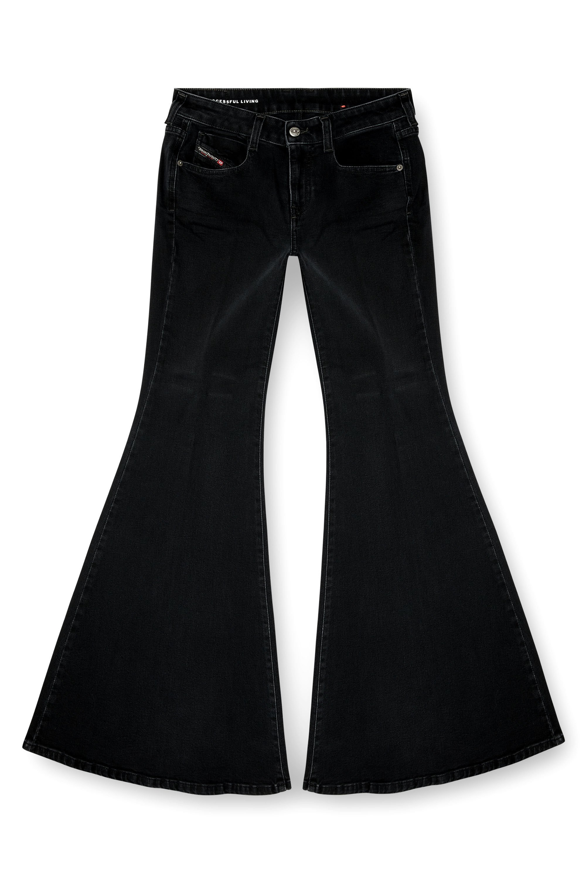 Diesel - Female's Flare Jeans 1970 D-Bleess 09M69, ブラック/ダークグレー - 2