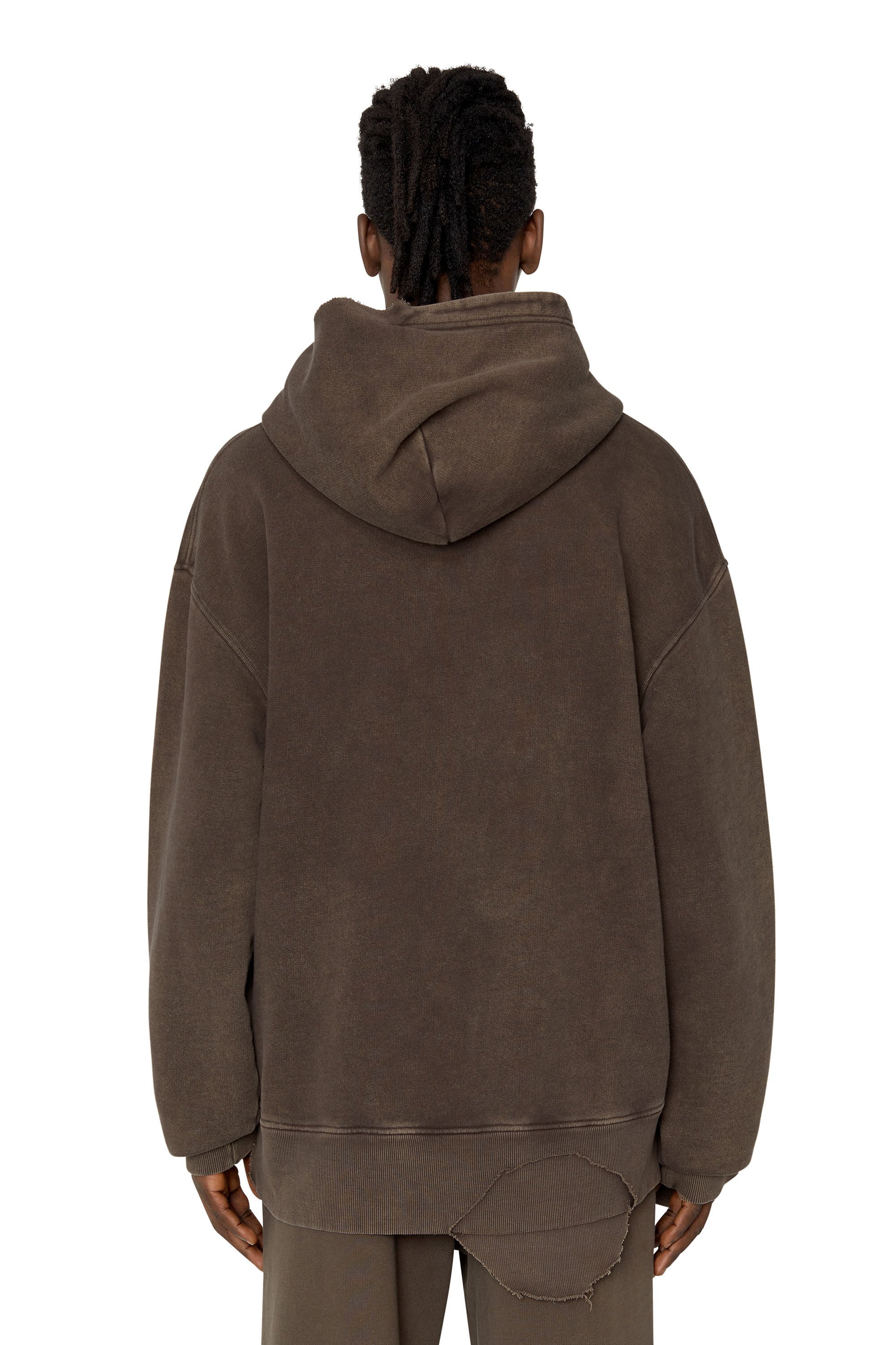 Diesel - S-TOPPER, Male's パーカー スウェット リラックスフィット in Brown - 5