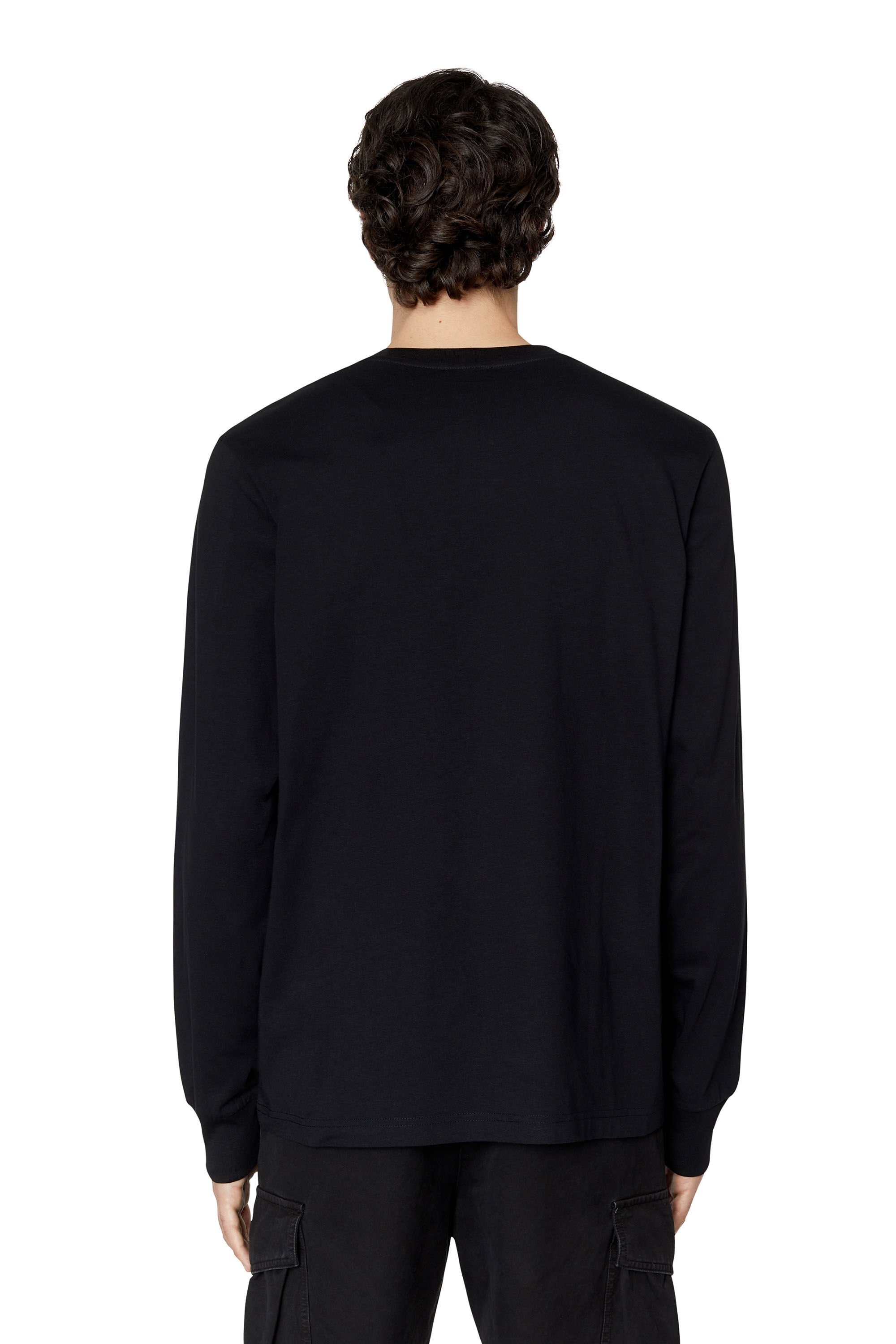 Diesel - T-JUST-LS-D, Male's 長そでレギュラーフィットアイコニックロゴ in ブラック - 5