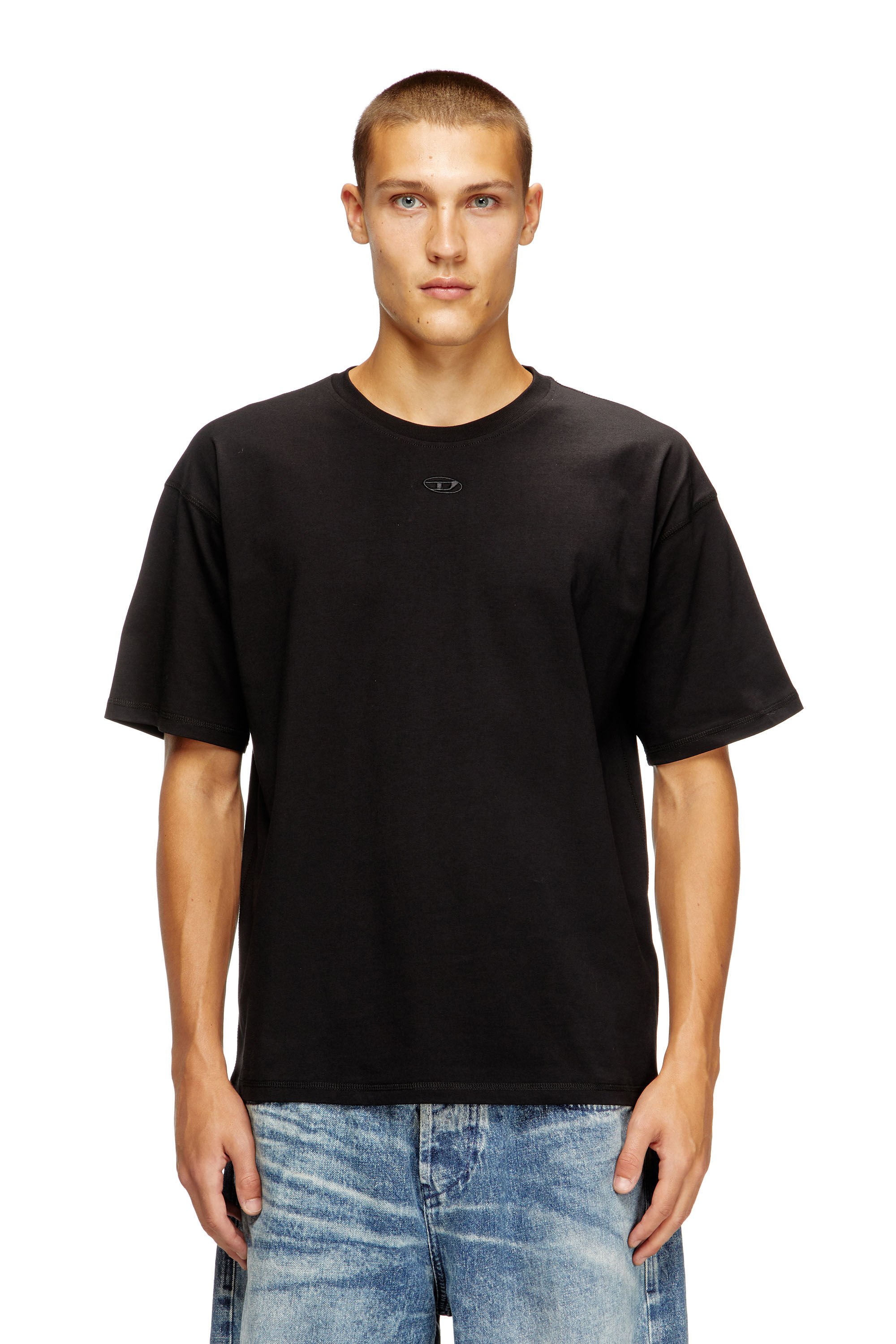 Diesel - T-LUCIEN-IHBI, Male's Tシャツ in ブラック - 3