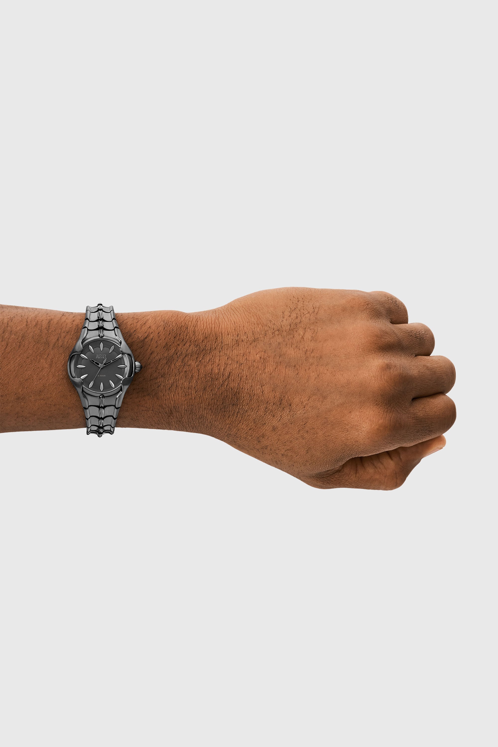 Diesel - DZ5603, Female's Vert three-hand gunmetal stainless steel watch in ダークグレー - 5