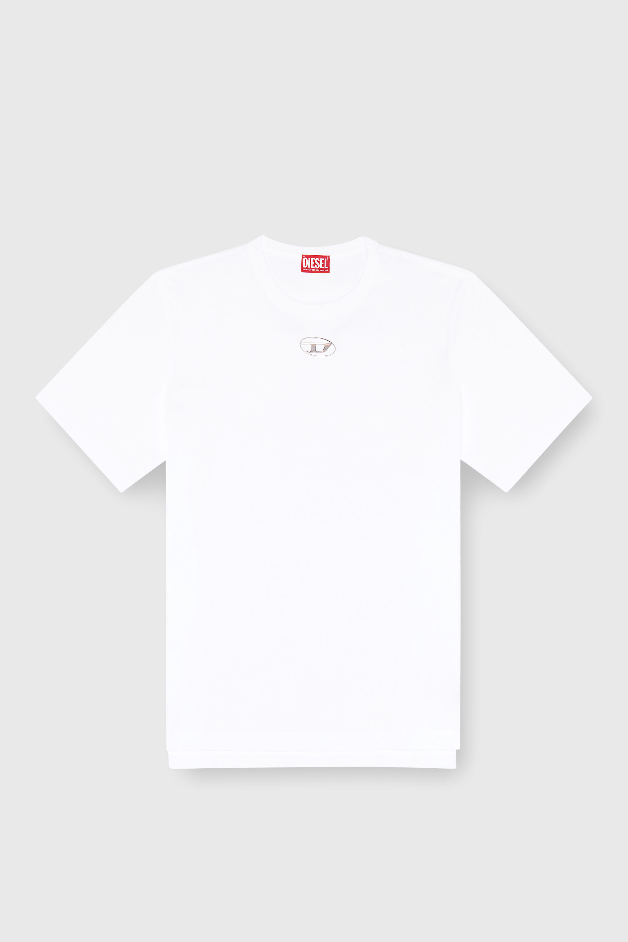 T-JUST-OD TシャツロゴオーバルD｜ホワイト｜メンズ｜DIESEL