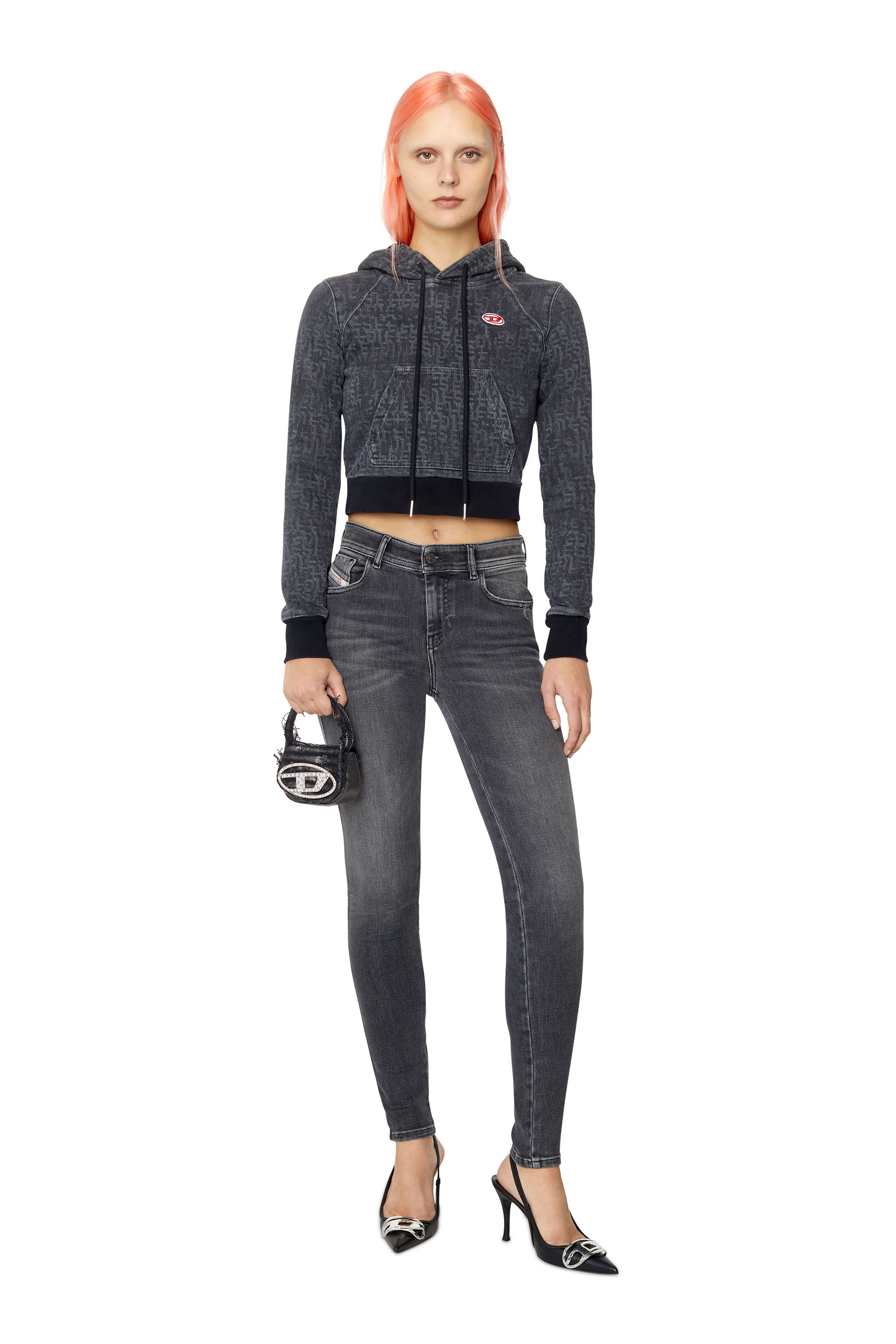 Diesel - 1DR XS, Female's レザークロスボディバッグXS in ブラック - 1