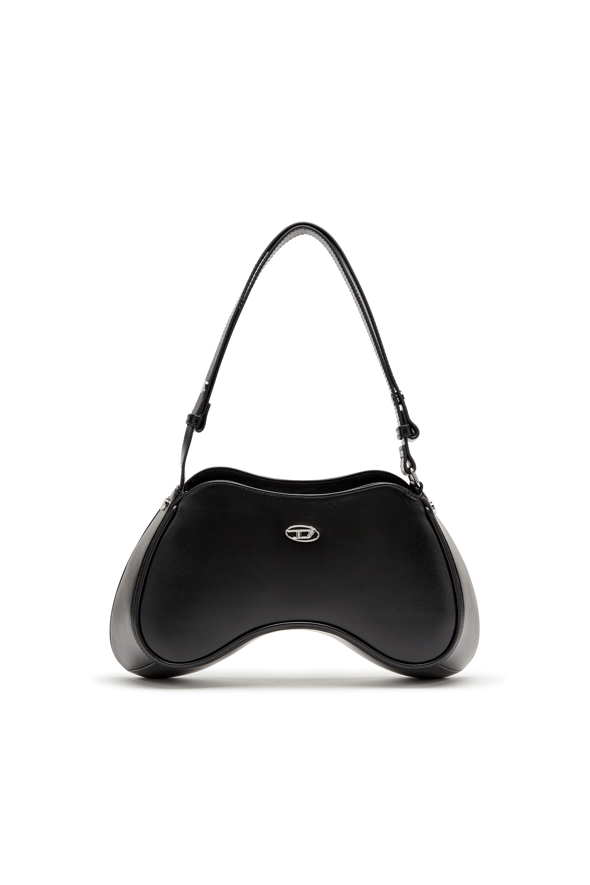 Diesel - PLAY SHOULDER, Female's Play-Semi gloss leather shoulder bag in ブラック - 2