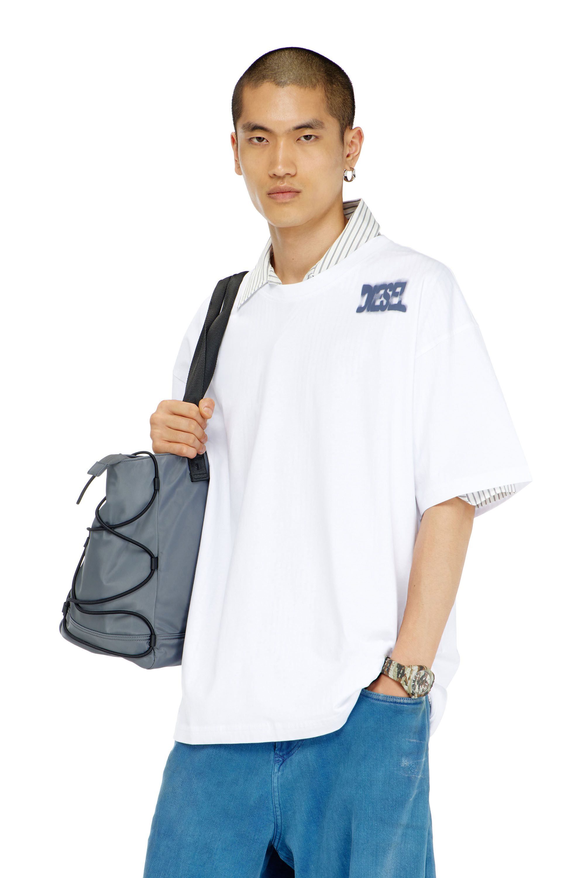 Diesel - T-BOXT-AA19, Male's Tシャツ in ホワイト - 3