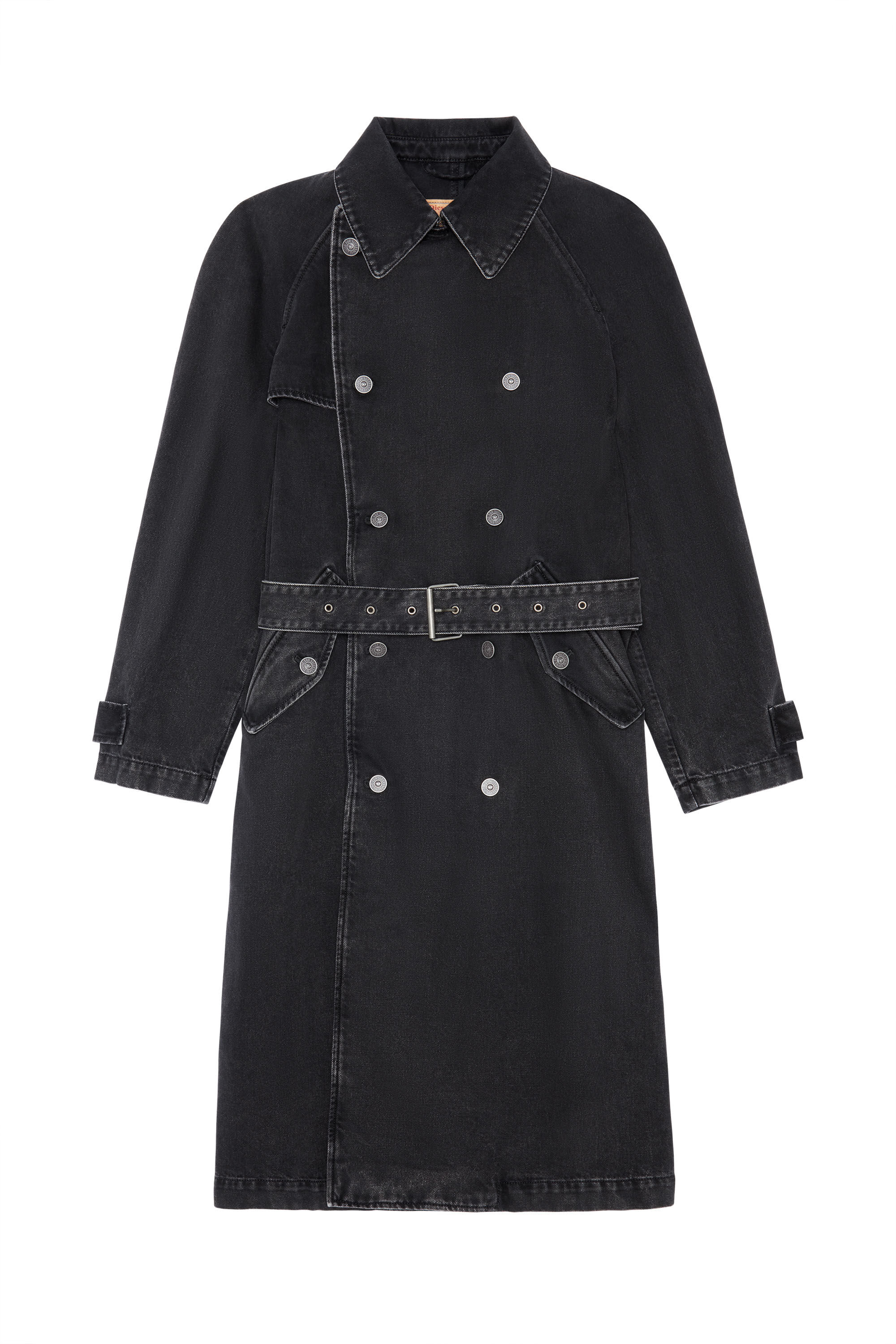 Diesel - D-DELIRIOUS DOUBLE BREASTED TRENCH COAT, ブラック/ダークグレー - Image 2