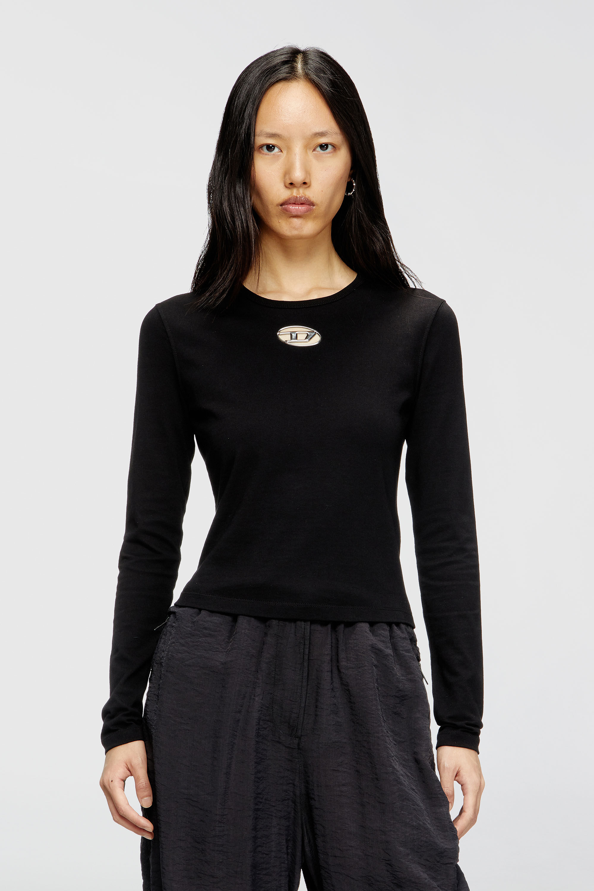 T-UNCUTIE-LONG-LS-OD 長袖Tシャツ｜ブラック｜ウィメンズ｜DIESEL