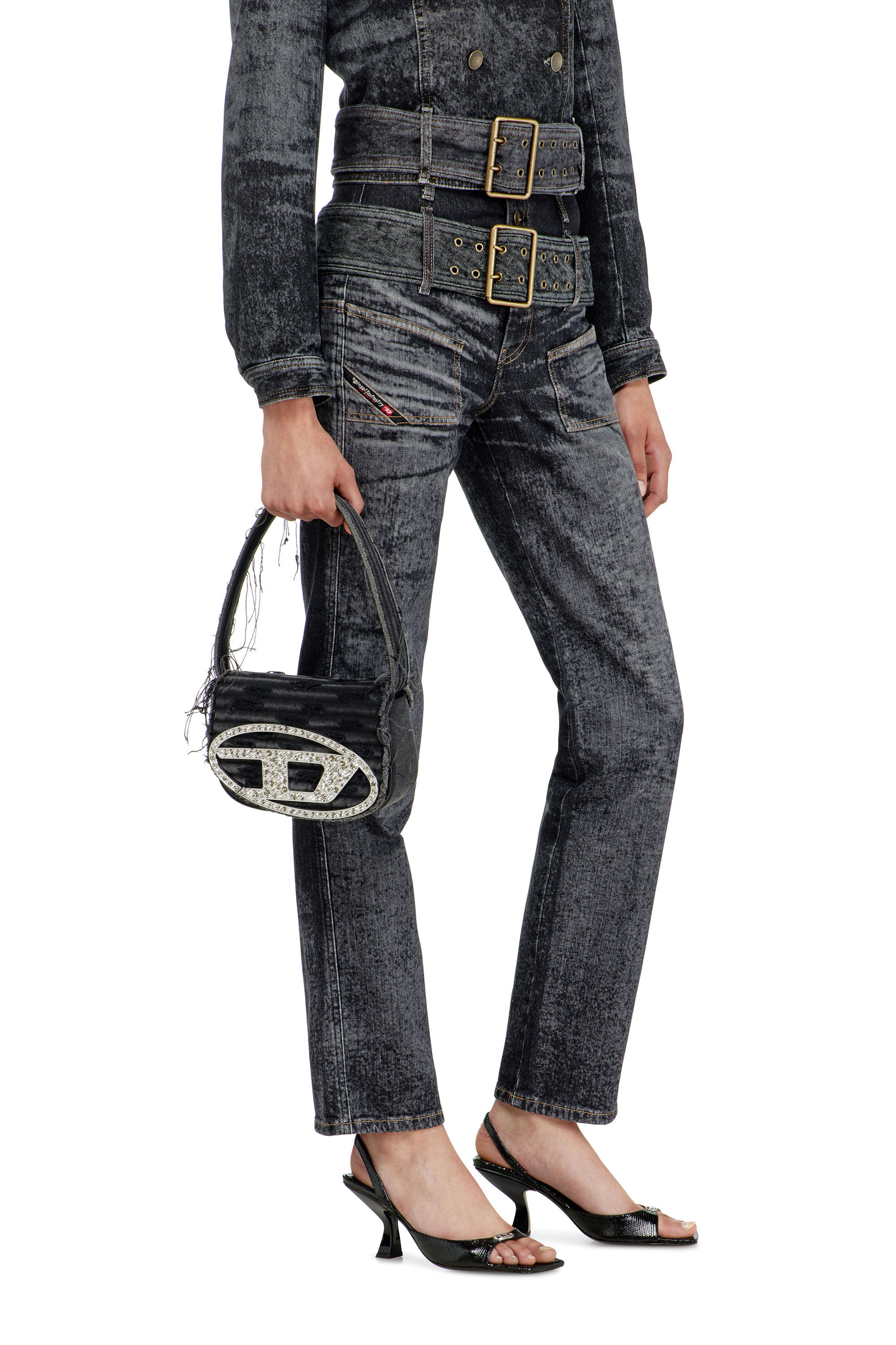 Diesel - Female's Slim Jeans D-Gorina 09Q30, ブラック/ダークグレー - 7
