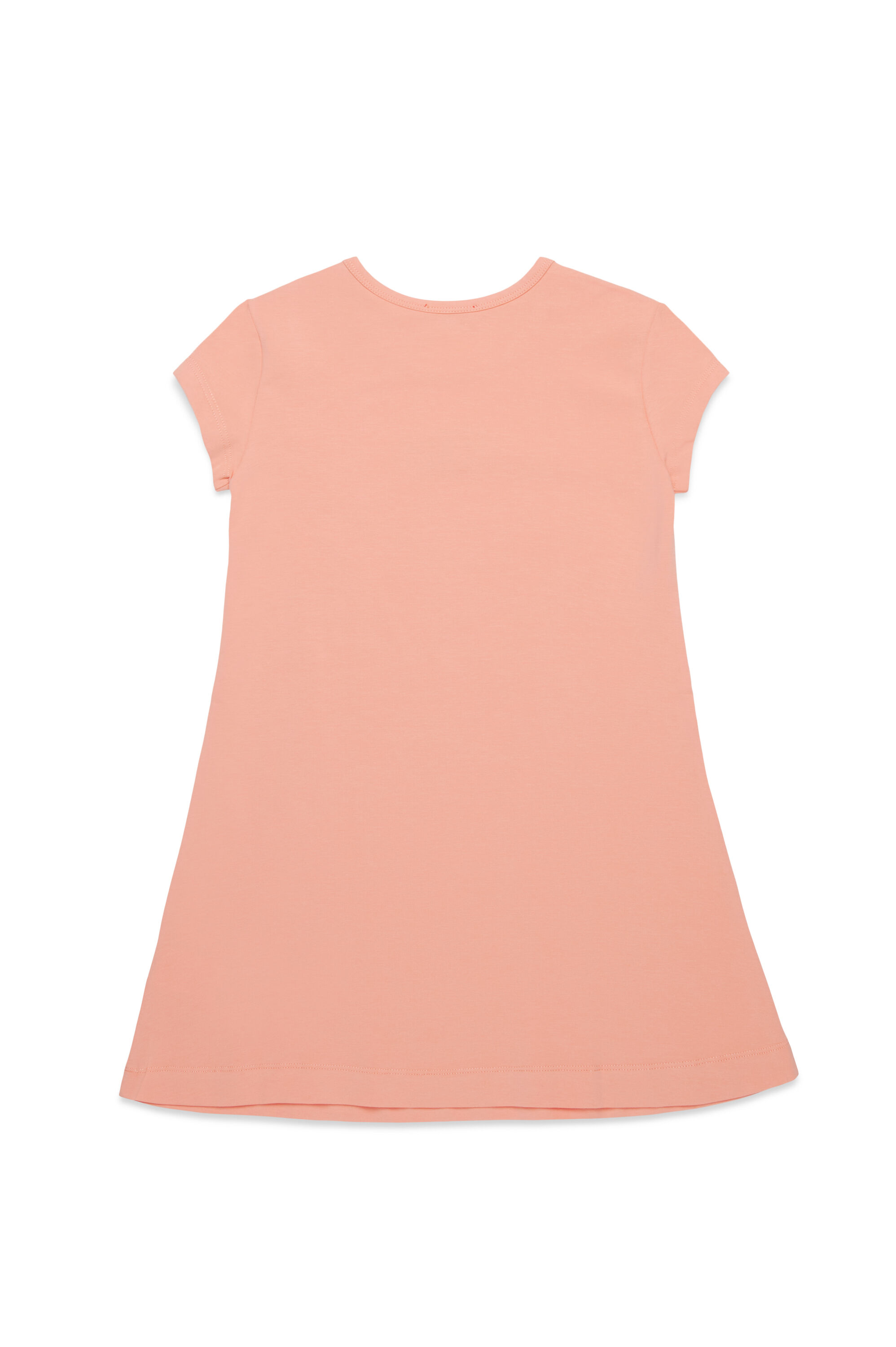 Diesel - DANGIELAM, Female's T-shirt dress with cut-out Oval D logo in ピンク / ホワイト - 2