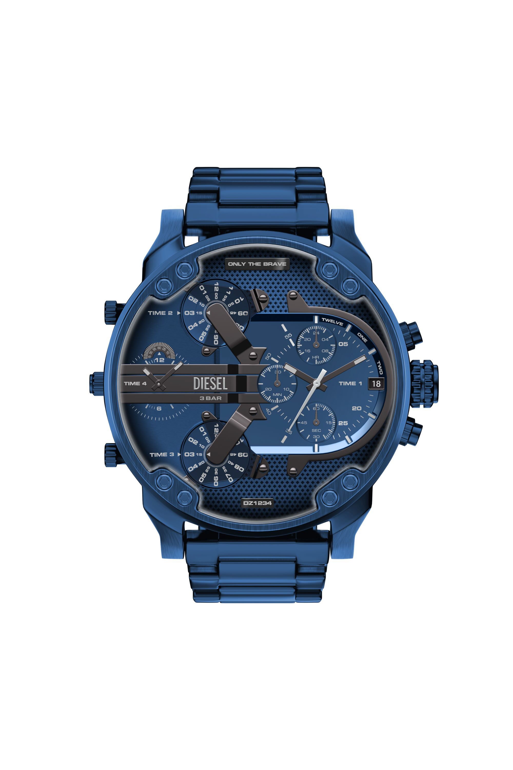 Diesel - DZ7496 WATCH, Male's Mr. Daddy 2.0 Blue Stainless Steel Watch in ブルー - 1