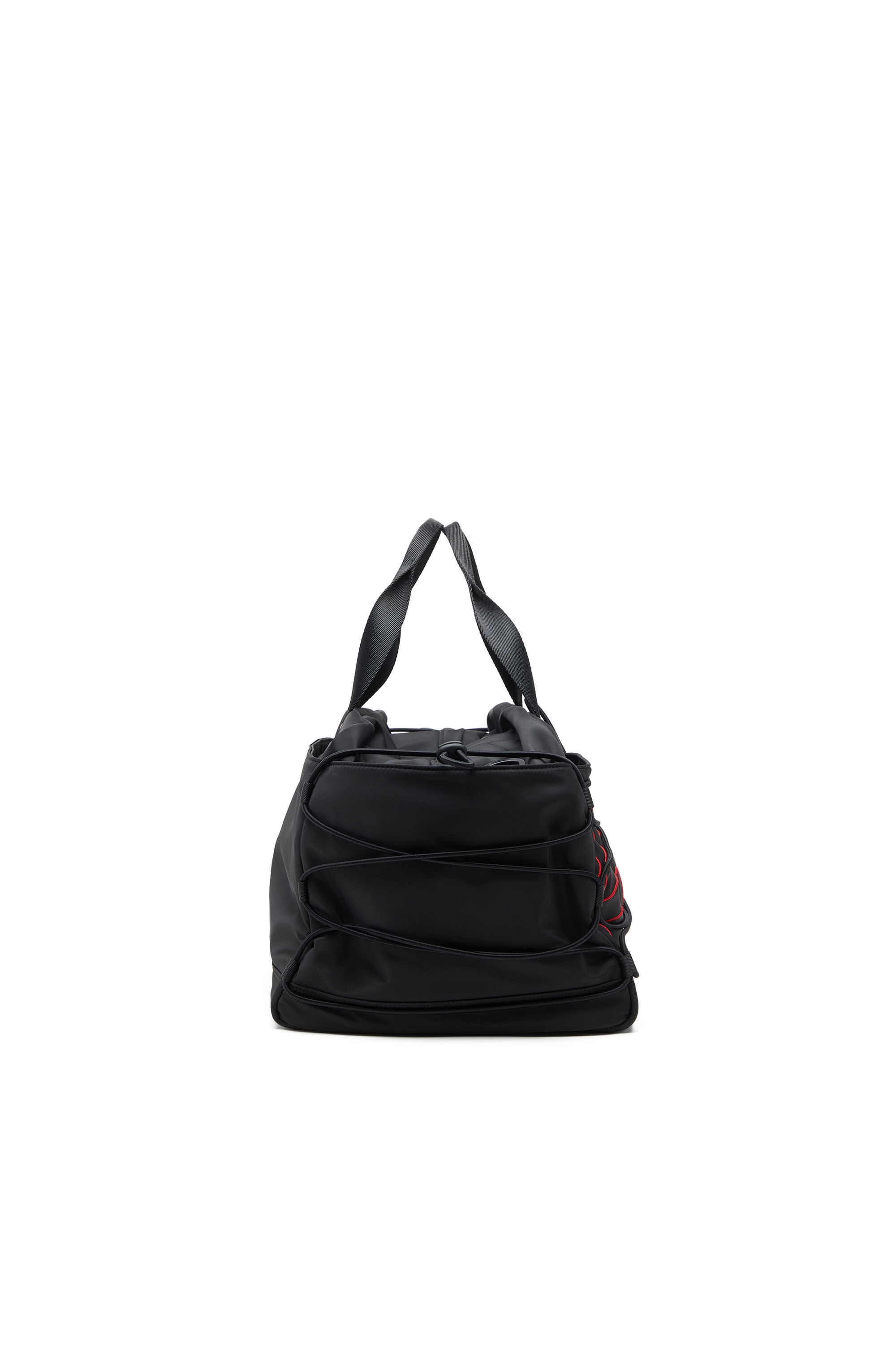 Diesel - TECH-D DUFFLE X, Unisex's Tech-D-Nylon duffle bag with Oval D embroidery in ブラック - 4