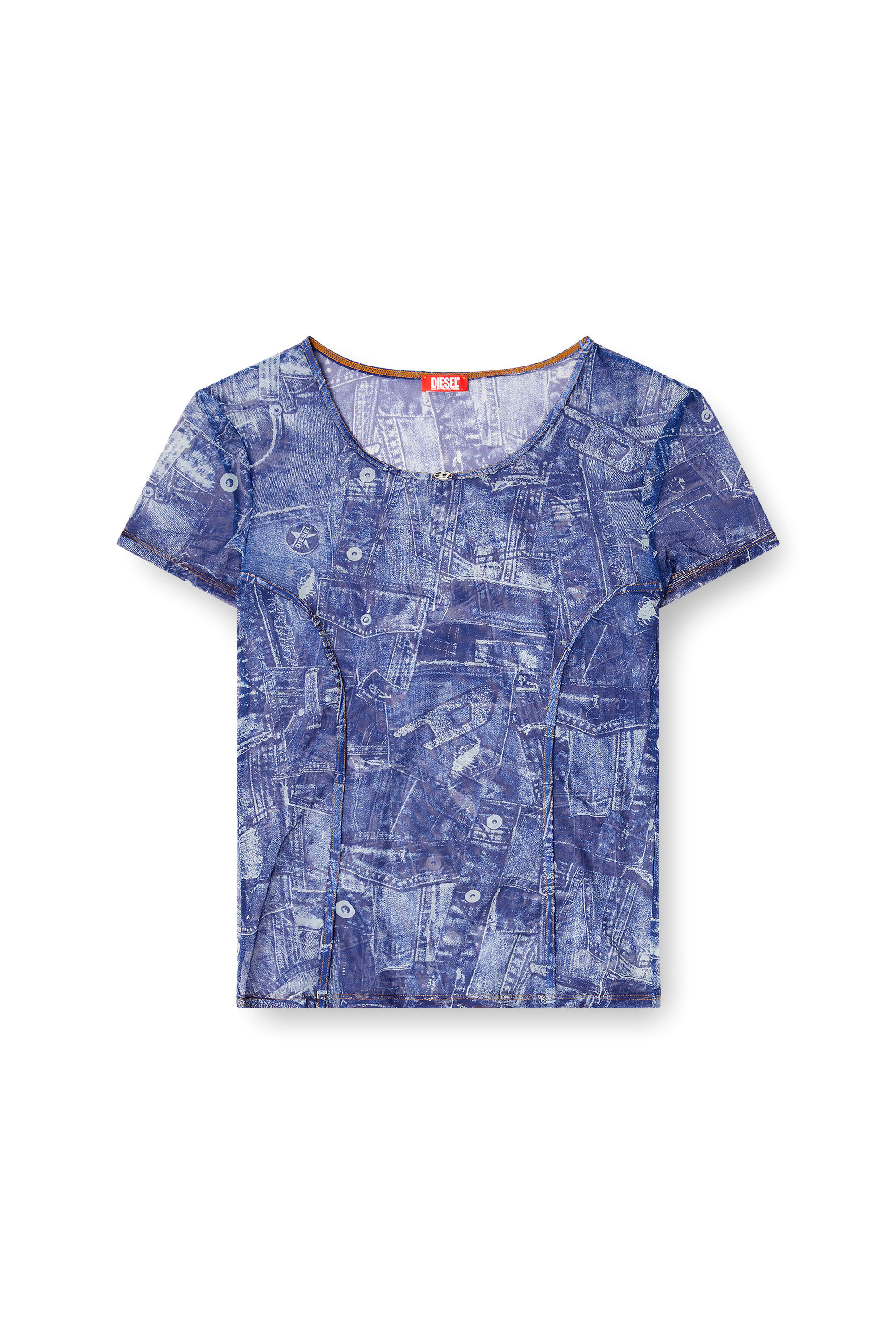 Diesel - KASIA-DNM, Female's Tシャツ in ブルー - 2