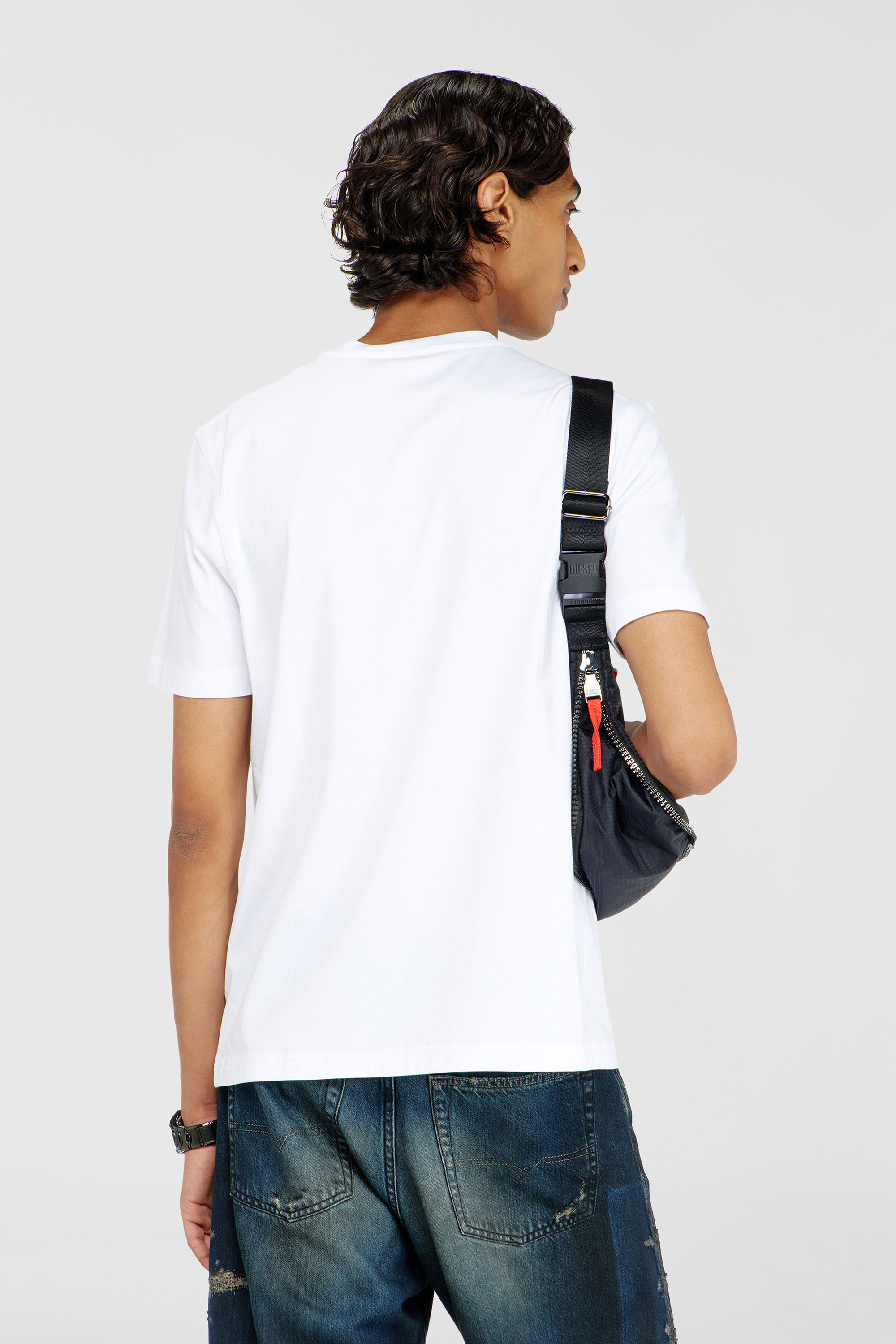 Diesel - T-ADJUST-AA9, Male's Tシャツ in ホワイト - 4