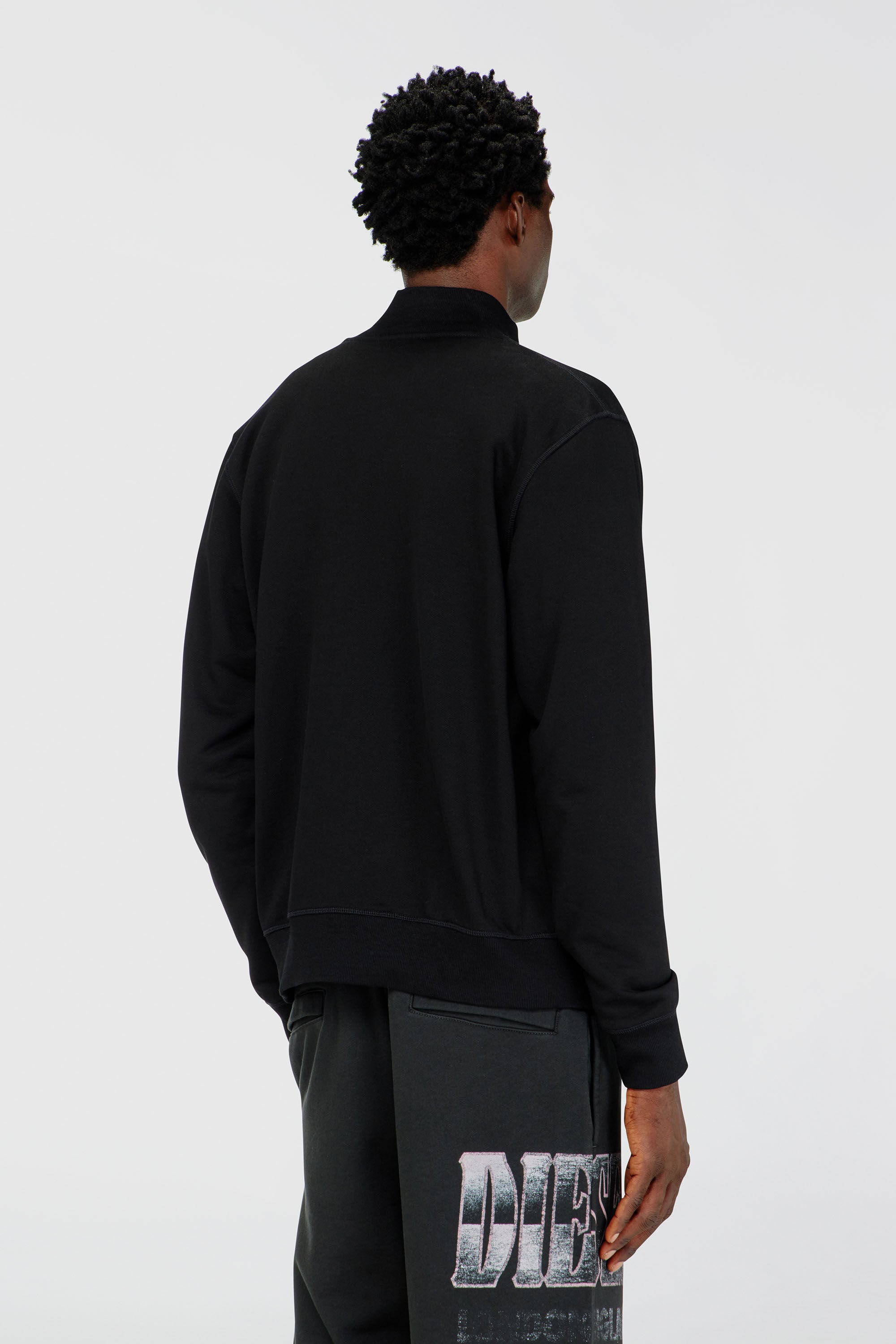 Diesel - S-LOCK-MET, Male's ジップアップスウェット in ブラック - 4