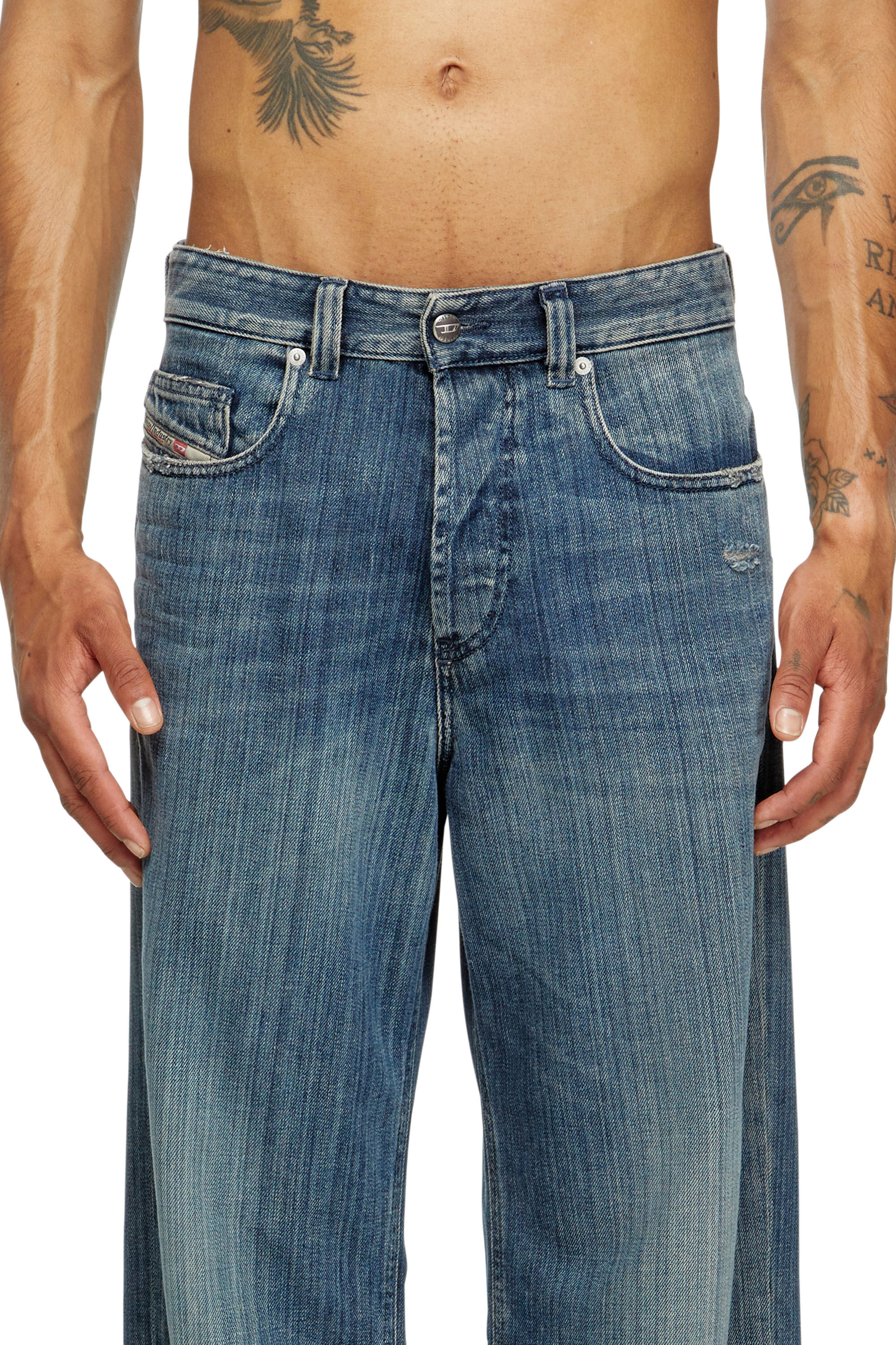 Diesel - Male's Relaxed Jeans 2001 D-Macro 09M09, ダークブルー - 5
