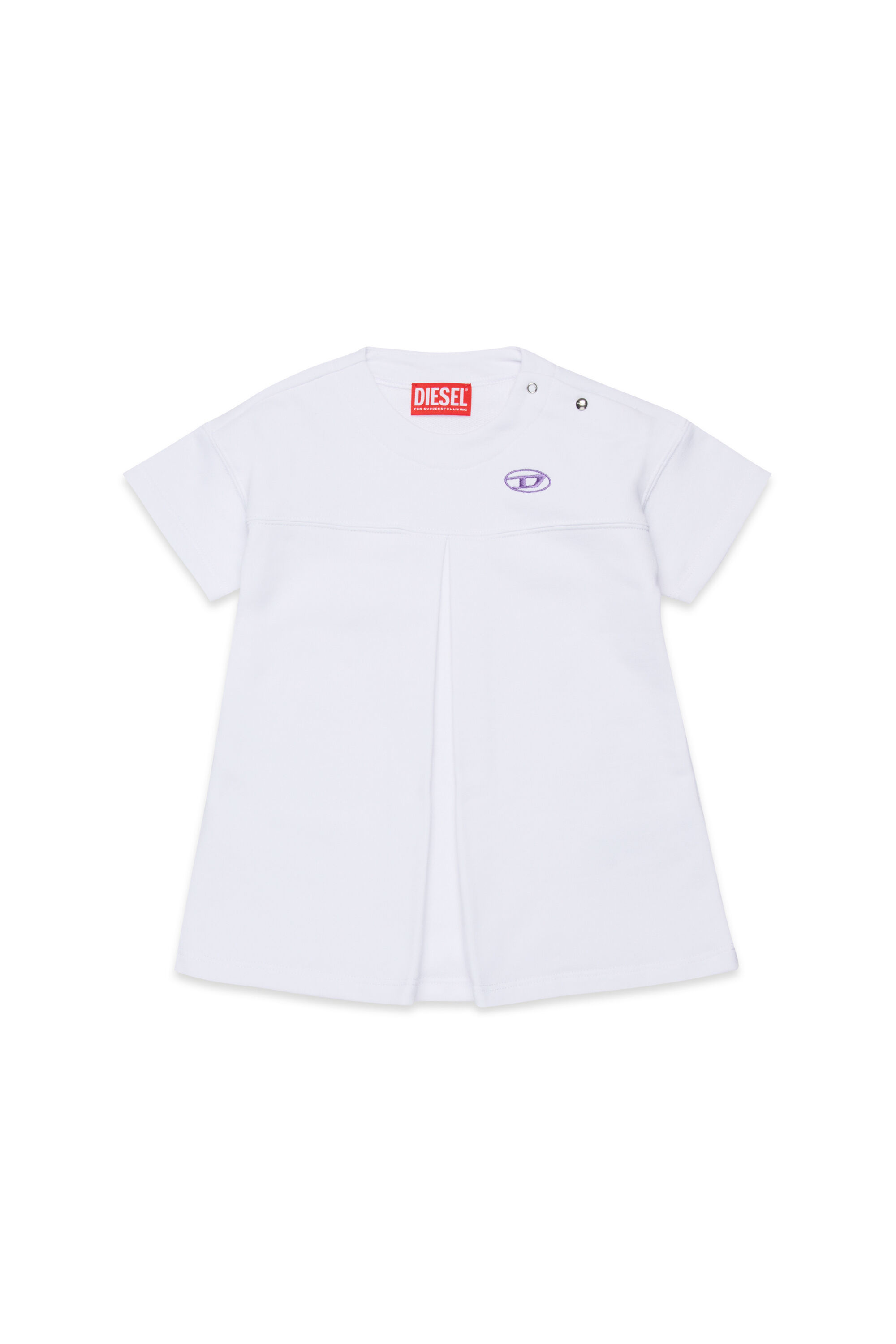 Diesel - DROWELB, Female's Sweatshirt dress with inverted pleat in ホワイト - 1