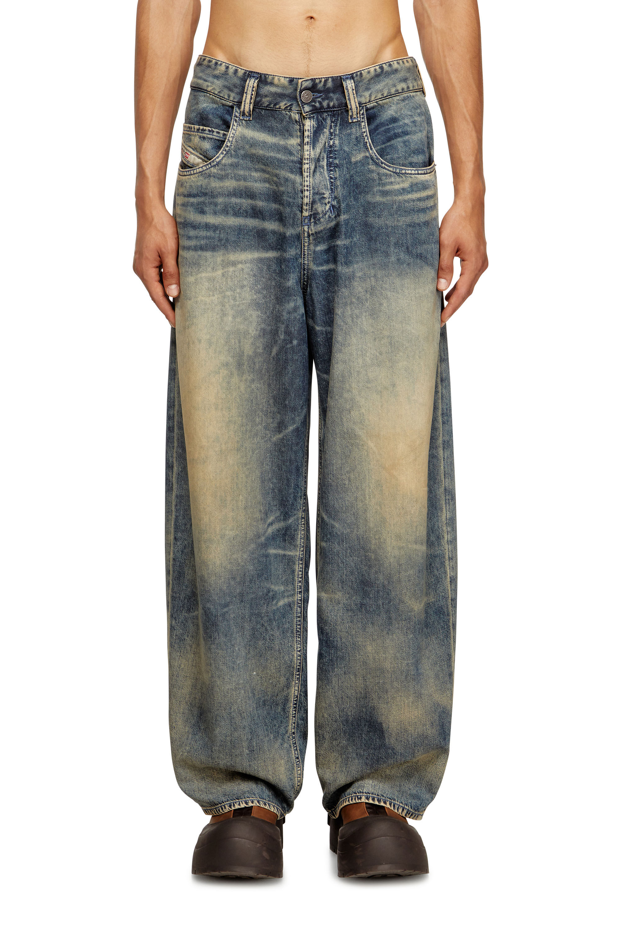 Diesel - Male's Relaxed Jeans 1997 D-Enim-M 0CEBB, ミディアムブルー - 3