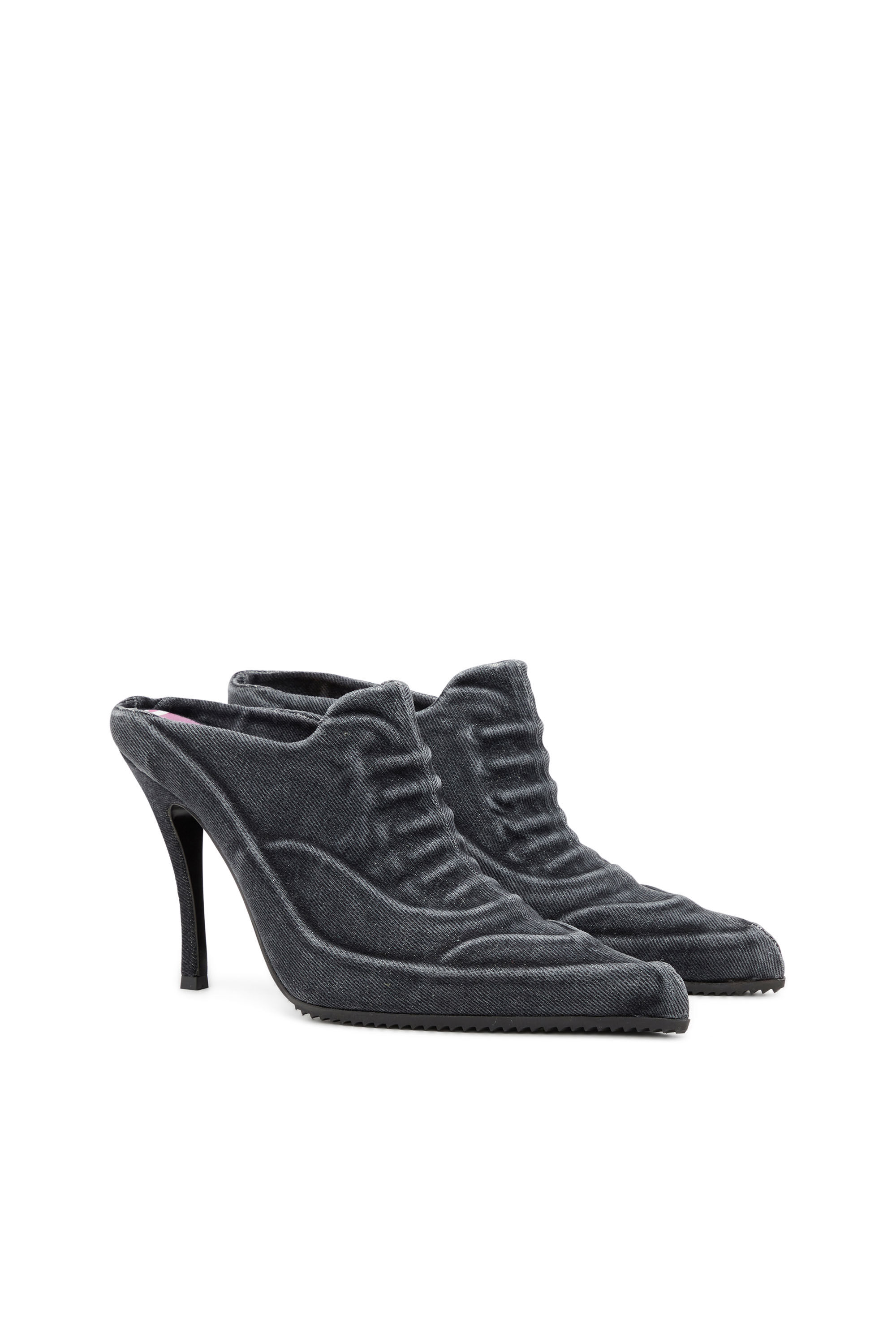 D-CLOUD ML D-Cloud-Mule in washed denim｜ブラック｜ウィメンズ｜DIESEL