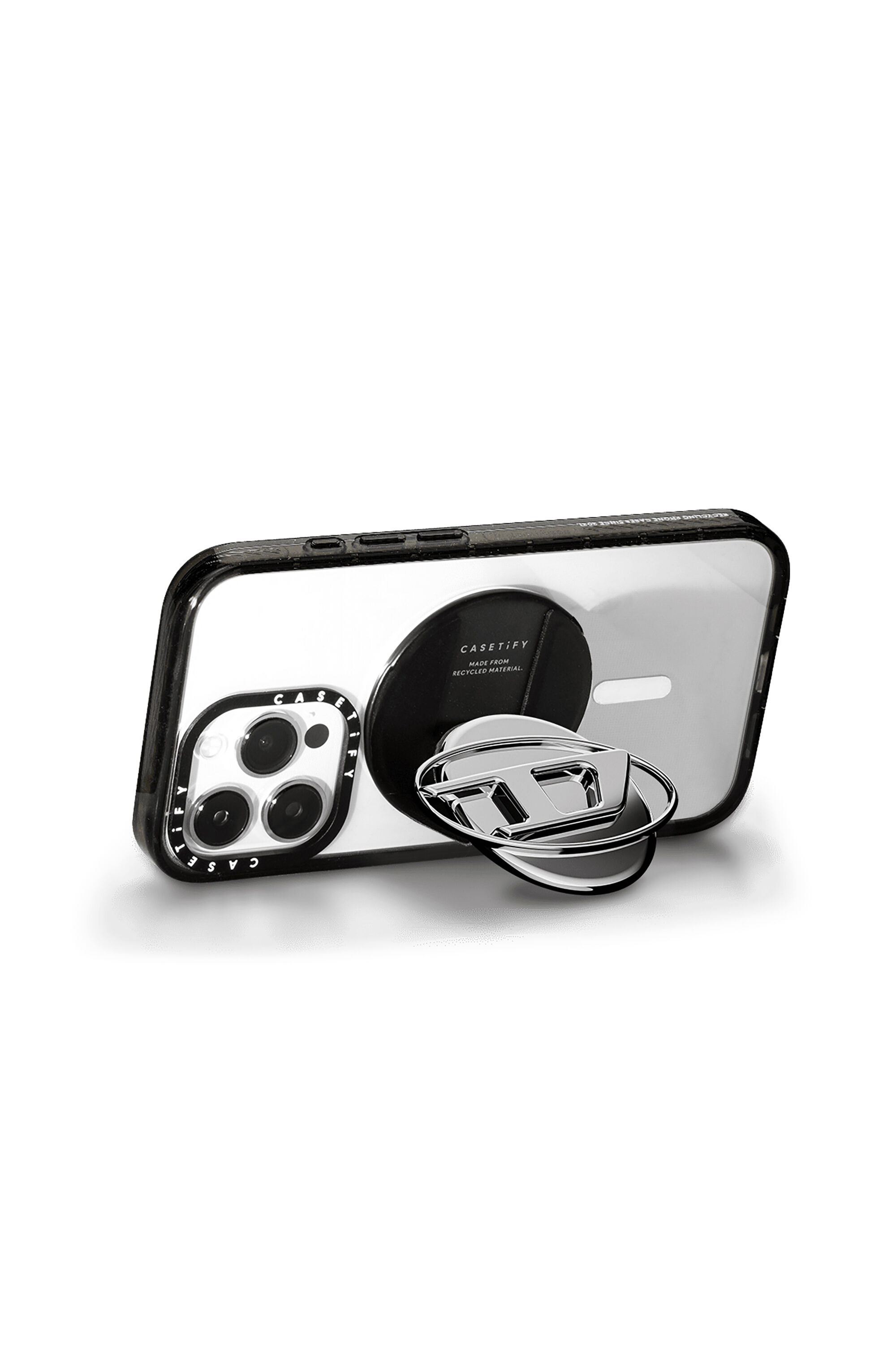 iPhone・スマホアクセサリー DIESEL 60372 casetify grip stand Women's Grip & Stand Silver | Silver | Diesel