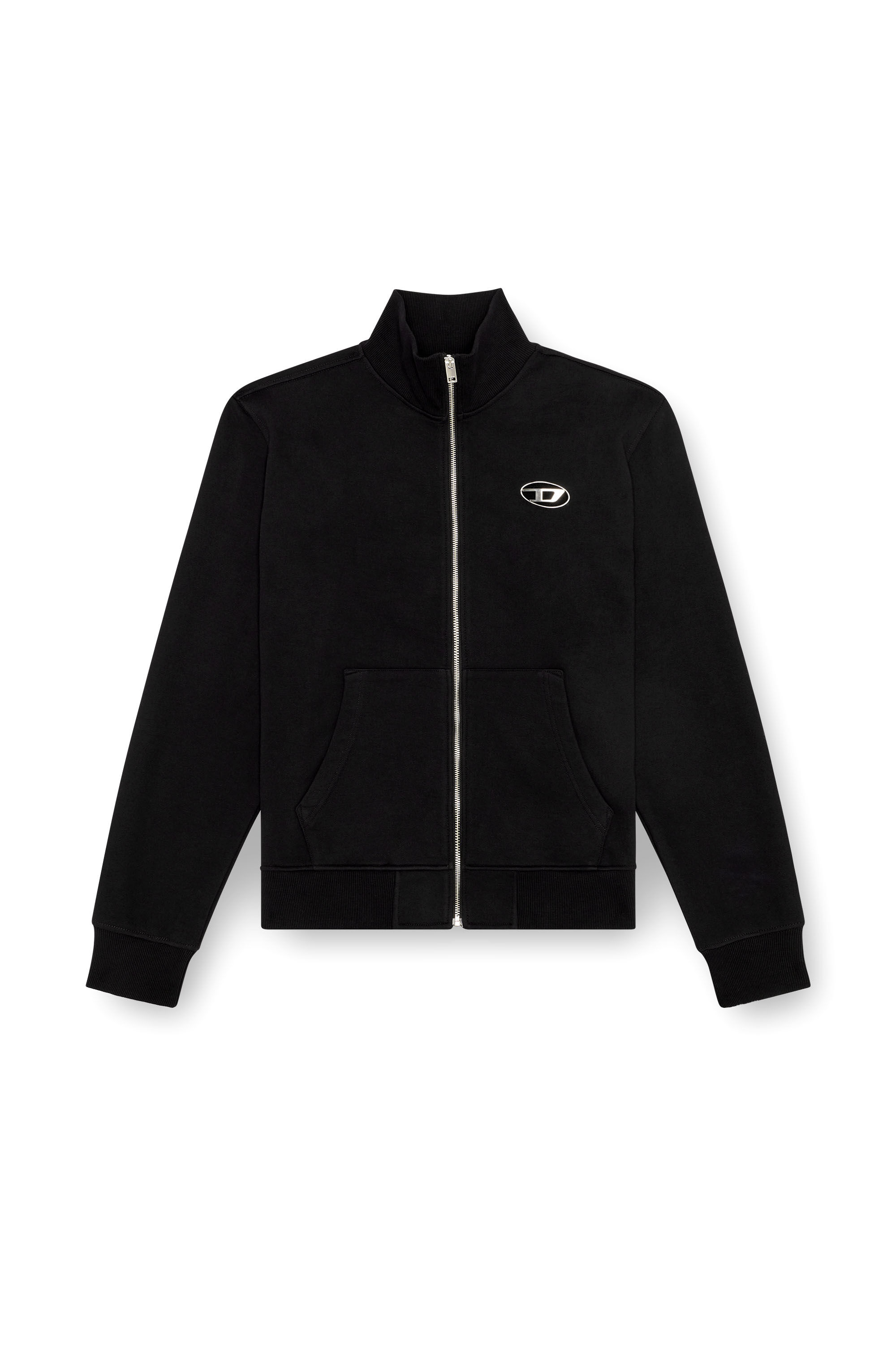 Diesel - S-GINNI-ZIP-OD, Male's スウェットジップアップ in ブラック - 2