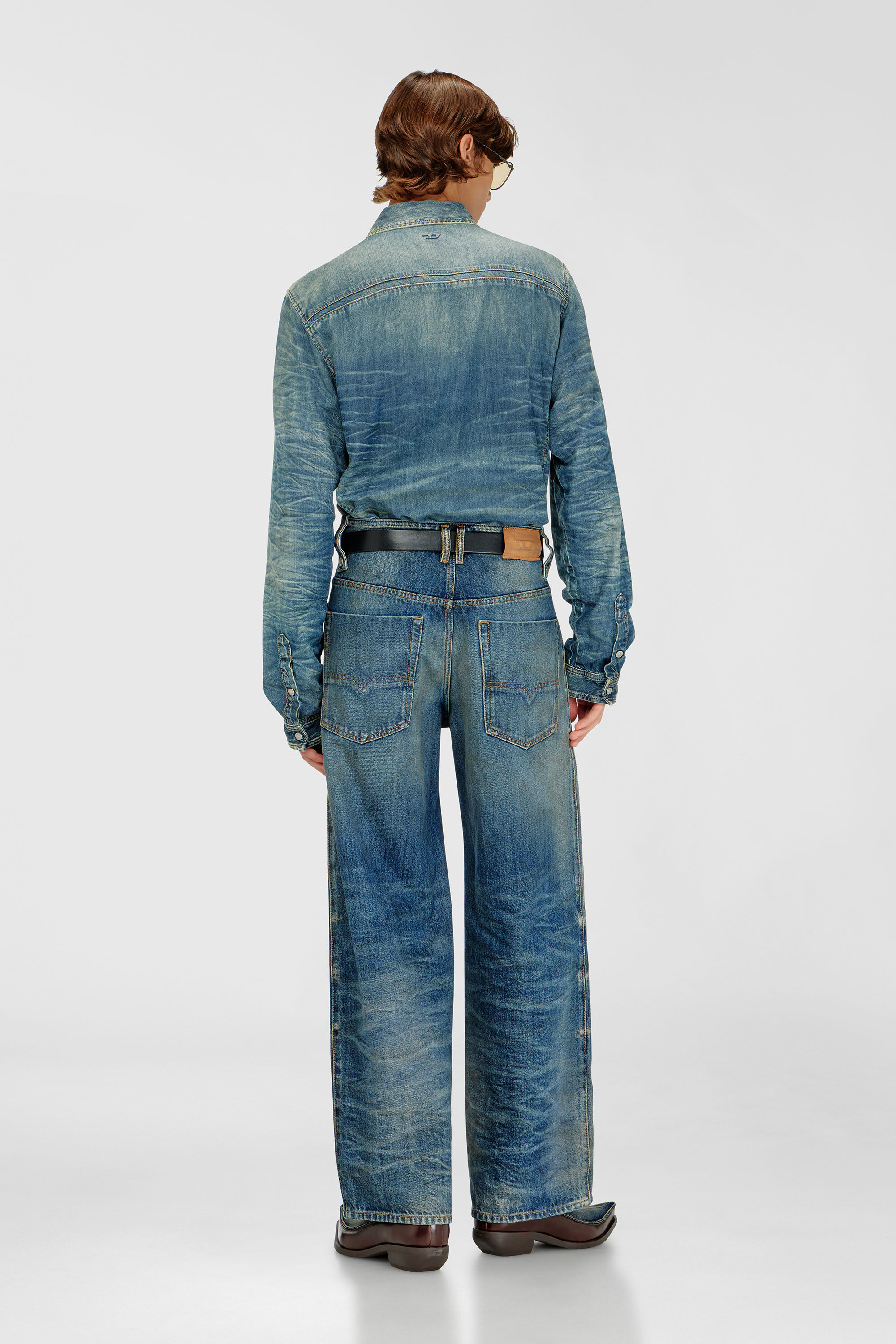 Diesel - Unisex's Relaxed Jeans 1982 D-Hakou 007GC, ミディアムブルー - 3
