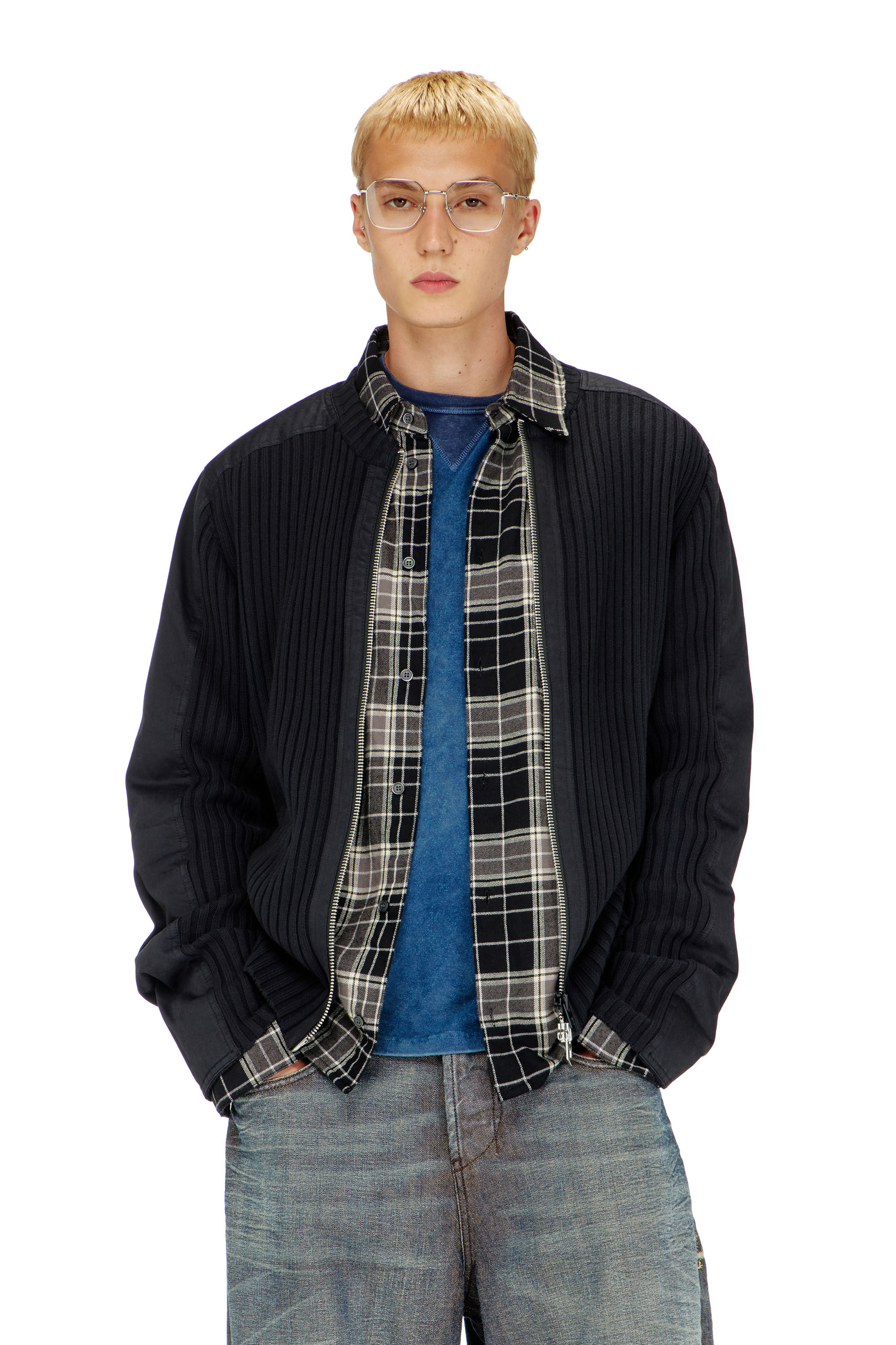 K-MATTY ジップカーディガン｜ブラック｜メンズ｜DIESEL