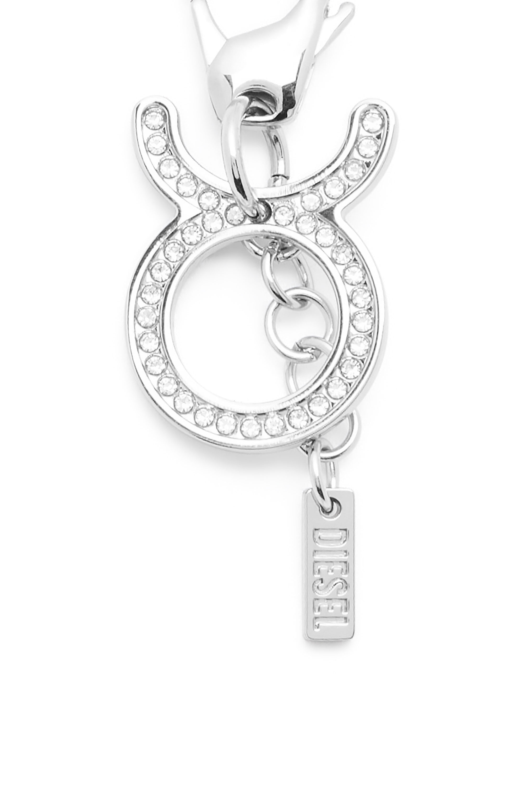 Diesel - CHARM TAURUS, Unisex's Metal Taurus charm with rhinestones in シルバー - 2