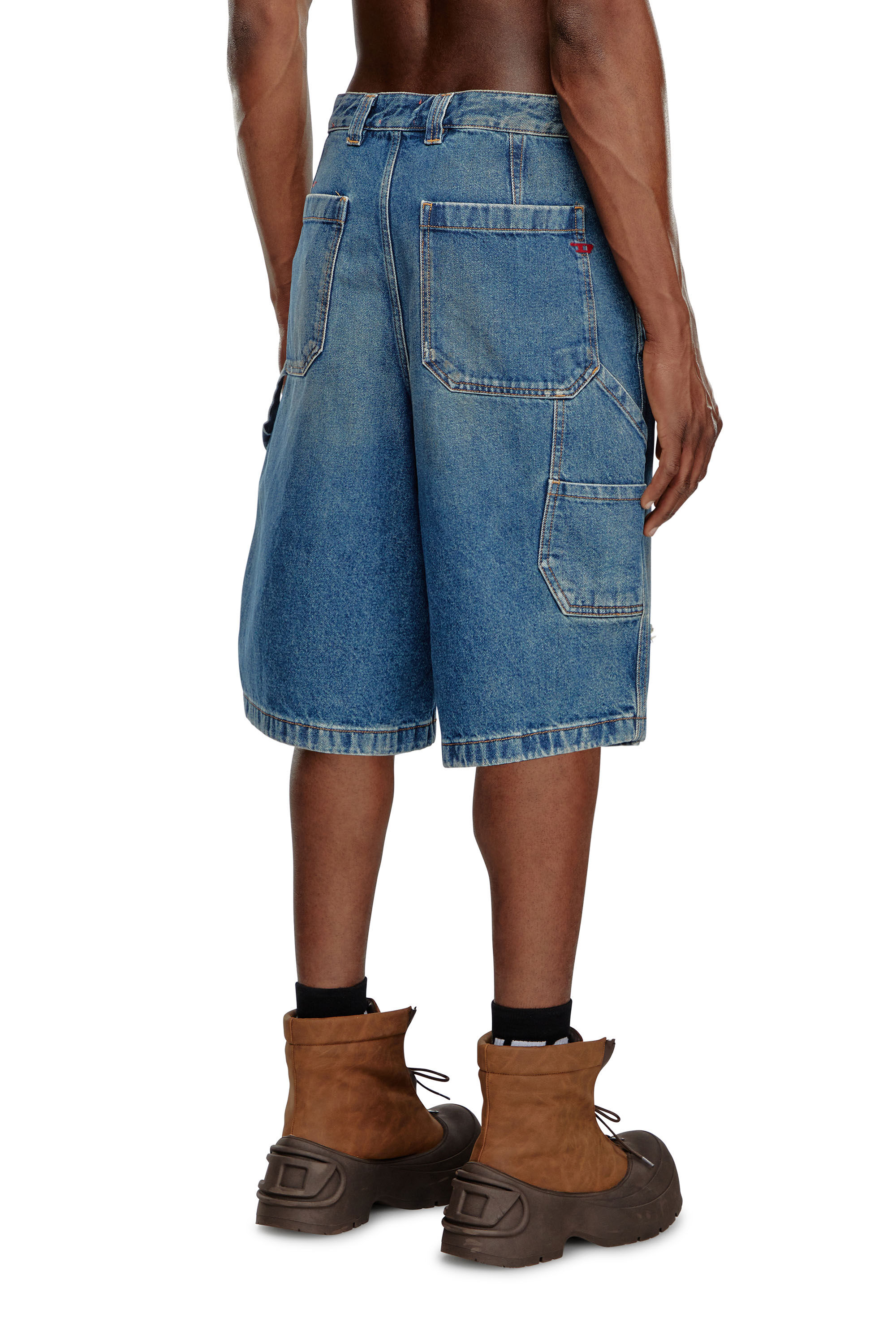 今ならほぼ即納！ utility Denim D-LIVERY-SHORT shorts wash｜ブルー｜メンズ｜DIESEL dusty with パンツ