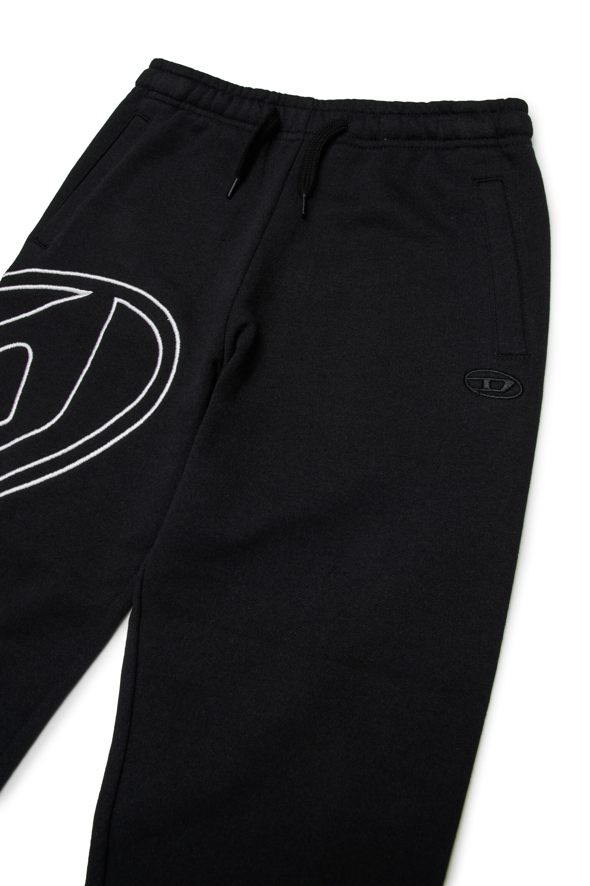 Diesel - PMARKYMEGOVALD, Male's Sweatpants with mega Oval D embroidery in ブラック - 3