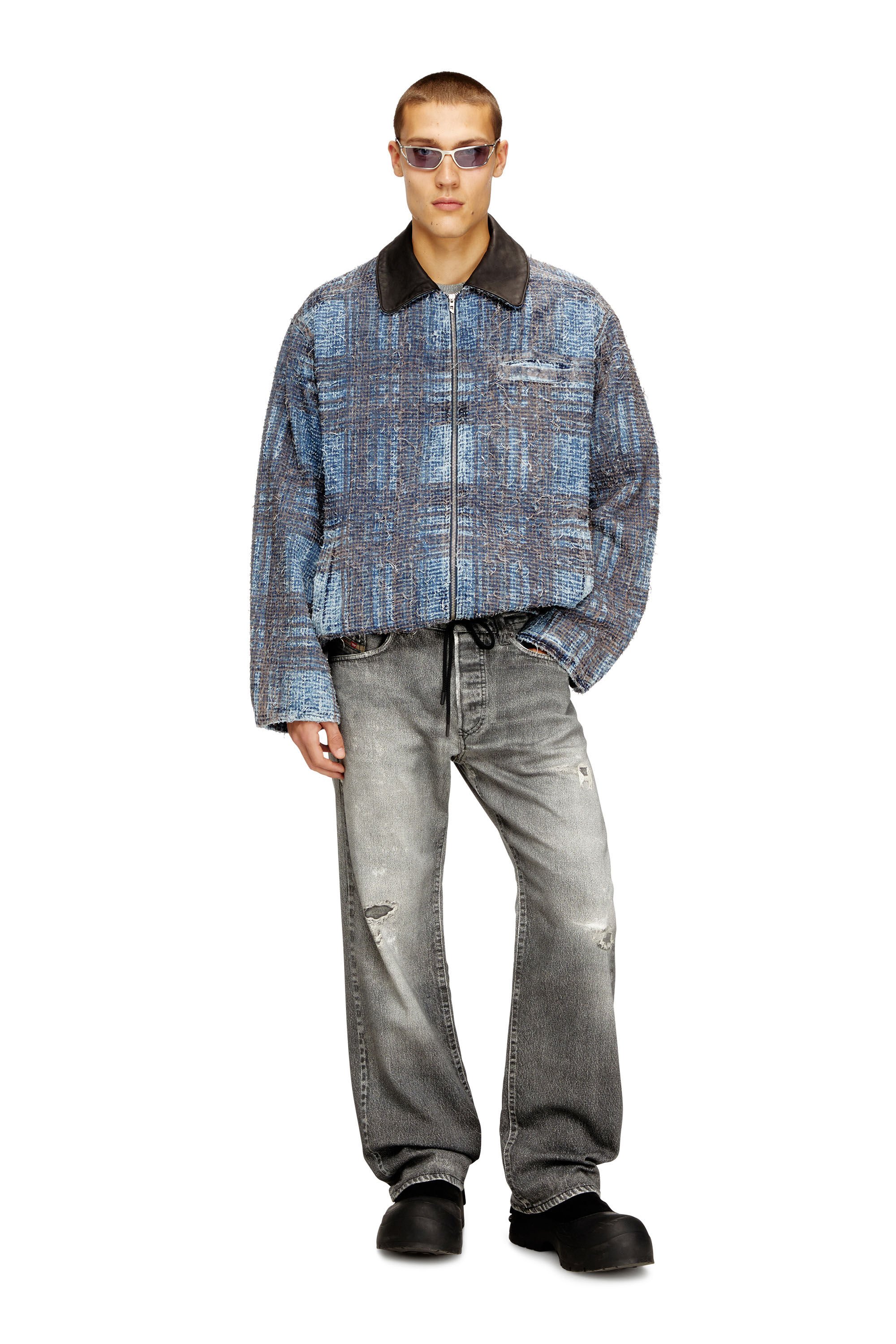 Diesel - D-IVAR-S1, Male's デニムジャケット in ブルー - 1