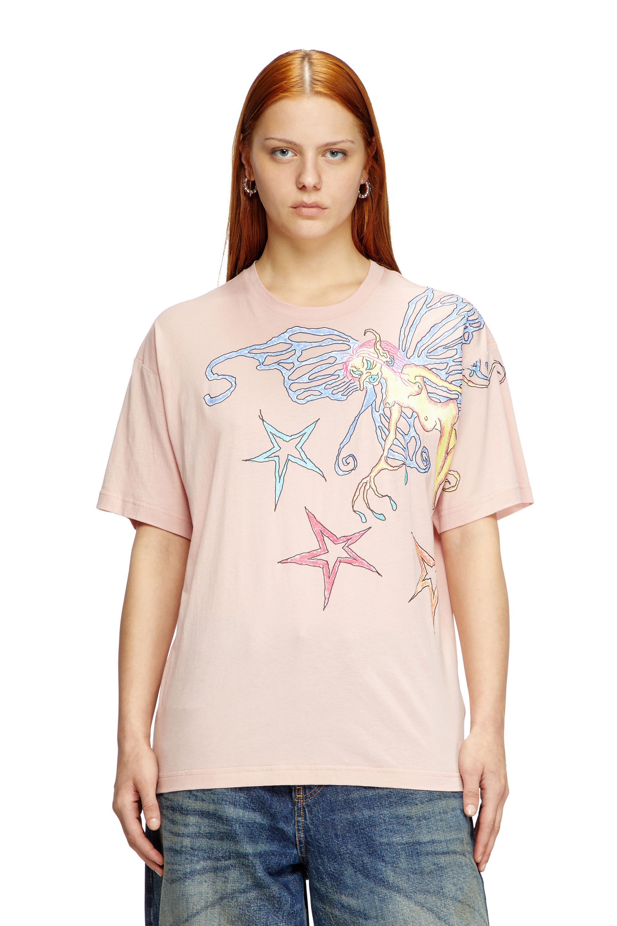 DIESEL リンゴグラフィック Tシャツ T-CRANE-LS-R1 長袖Tシャツ｜ブラック｜メンズ｜DIESEL