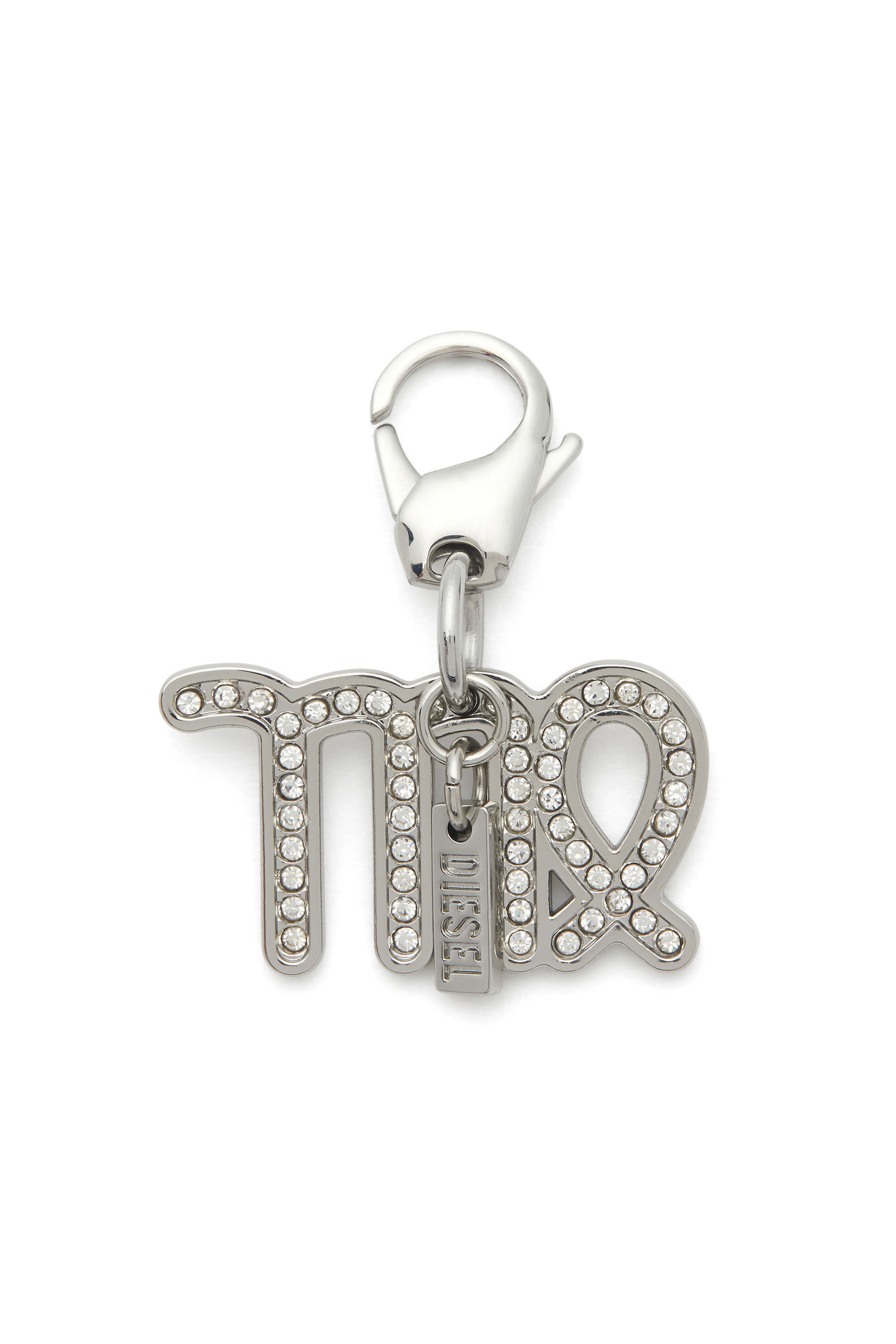 Diesel - CHARM VIRGO, Unisex's Metal Virgo charm with rhinestones in シルバー - 1