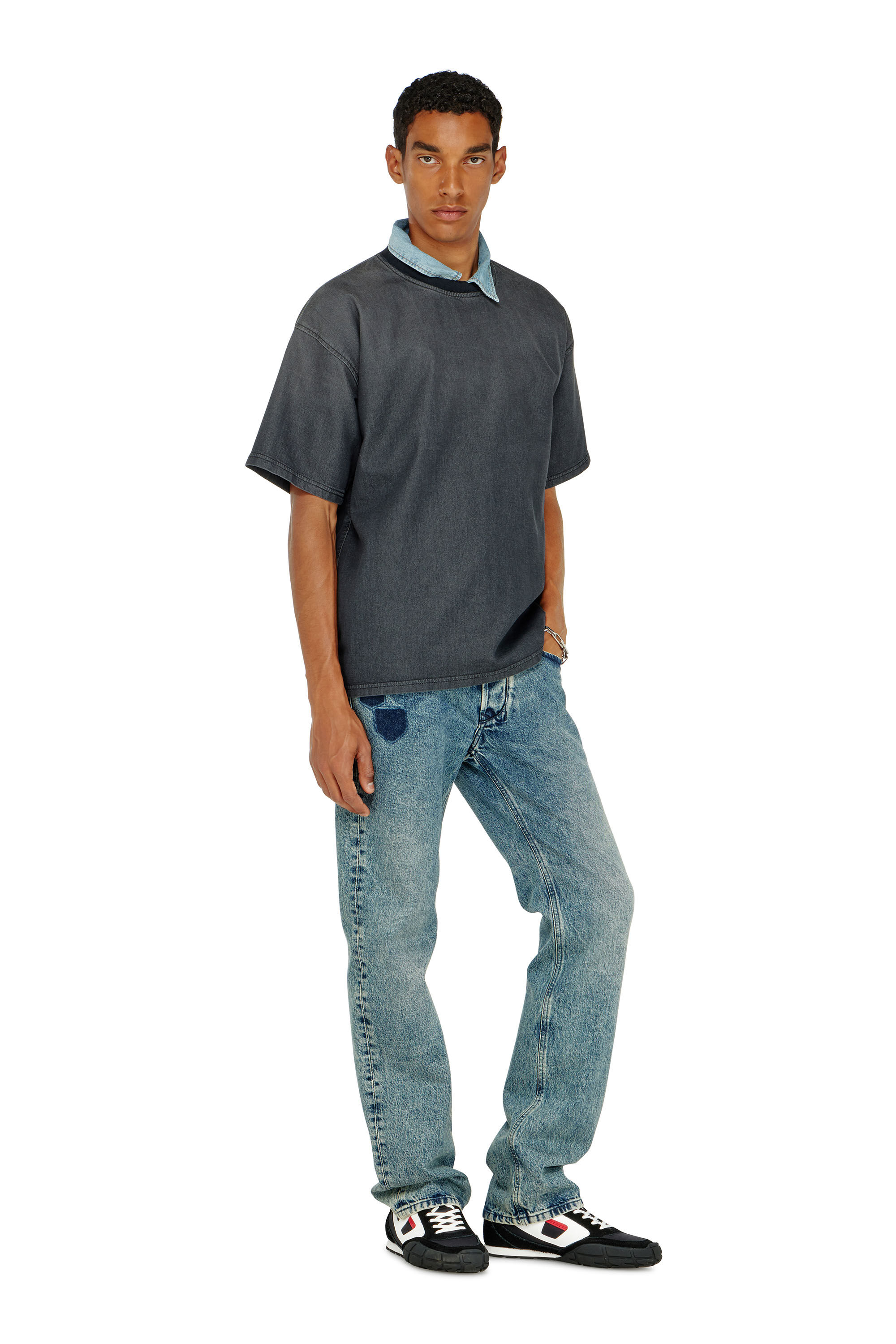 Diesel - D-BOX JOGG, Male's ジョグ トップ in グレー - 1
