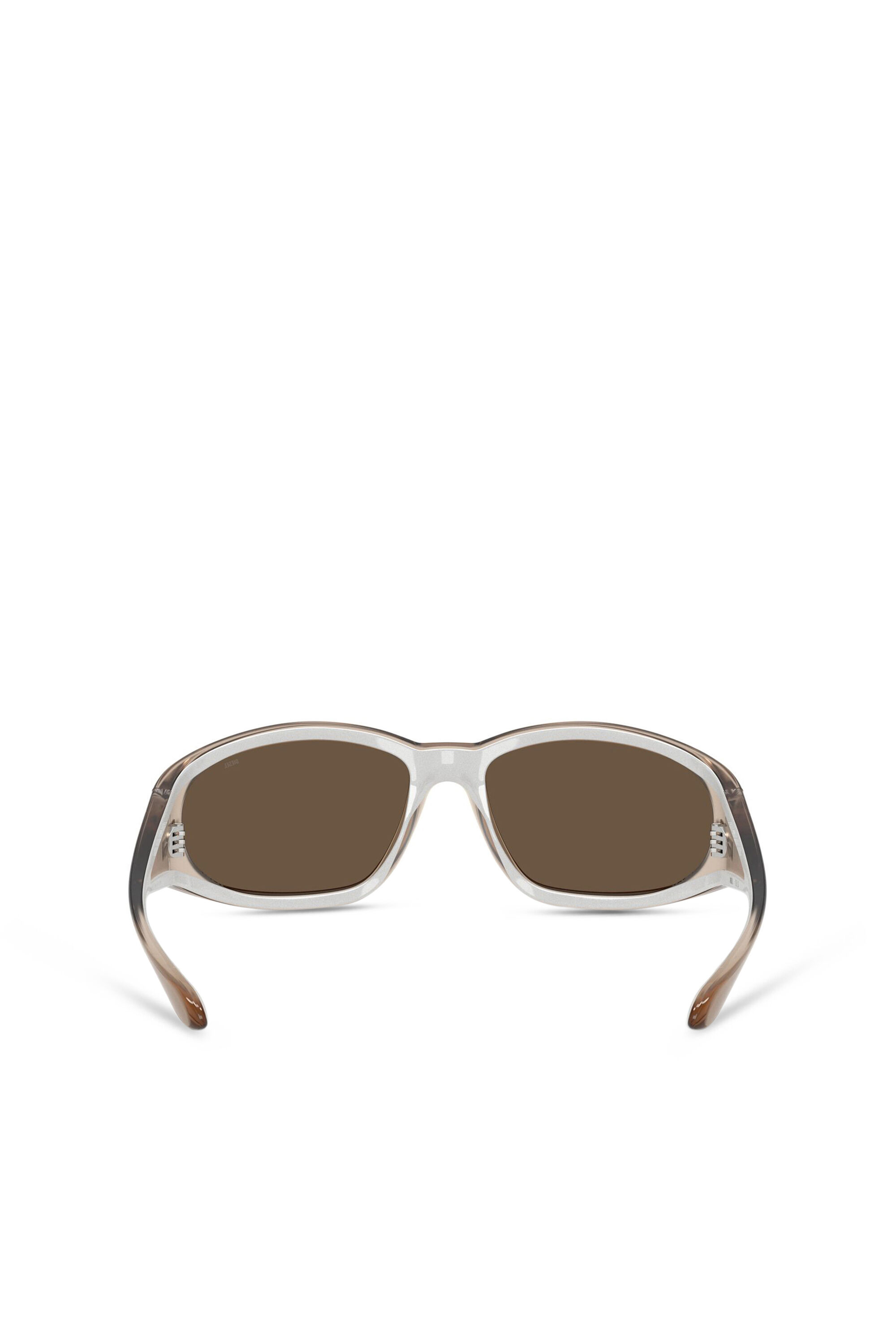 Diesel - 0DL3002, Unisex's Rectangular sunglasses in acetate in Brown - 3
