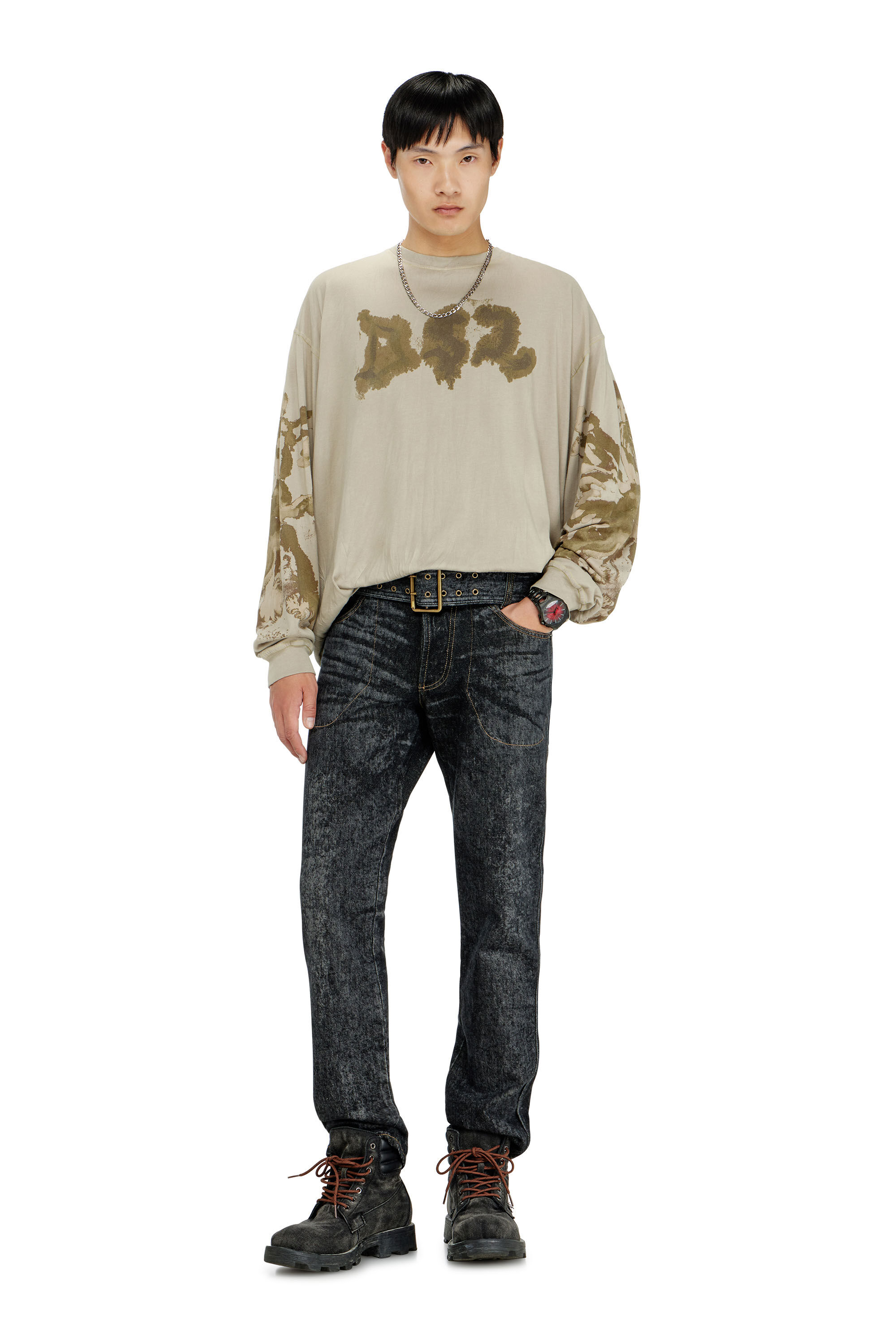 Diesel - T-BOXT-LS-AA4, Male's 長袖Tシャツ in null - 1